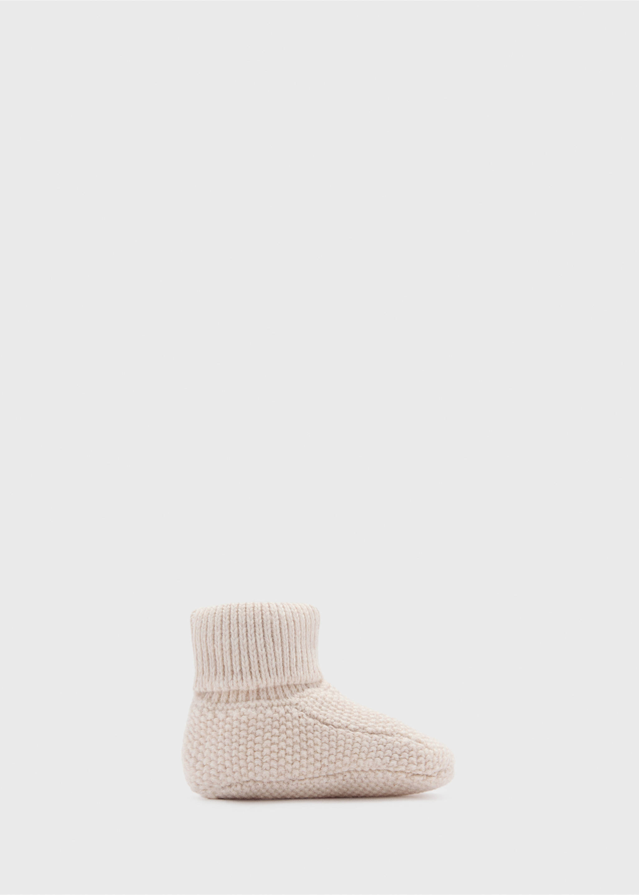 Knit bootees - Article without model, Sand. Ref: 17083305-00.