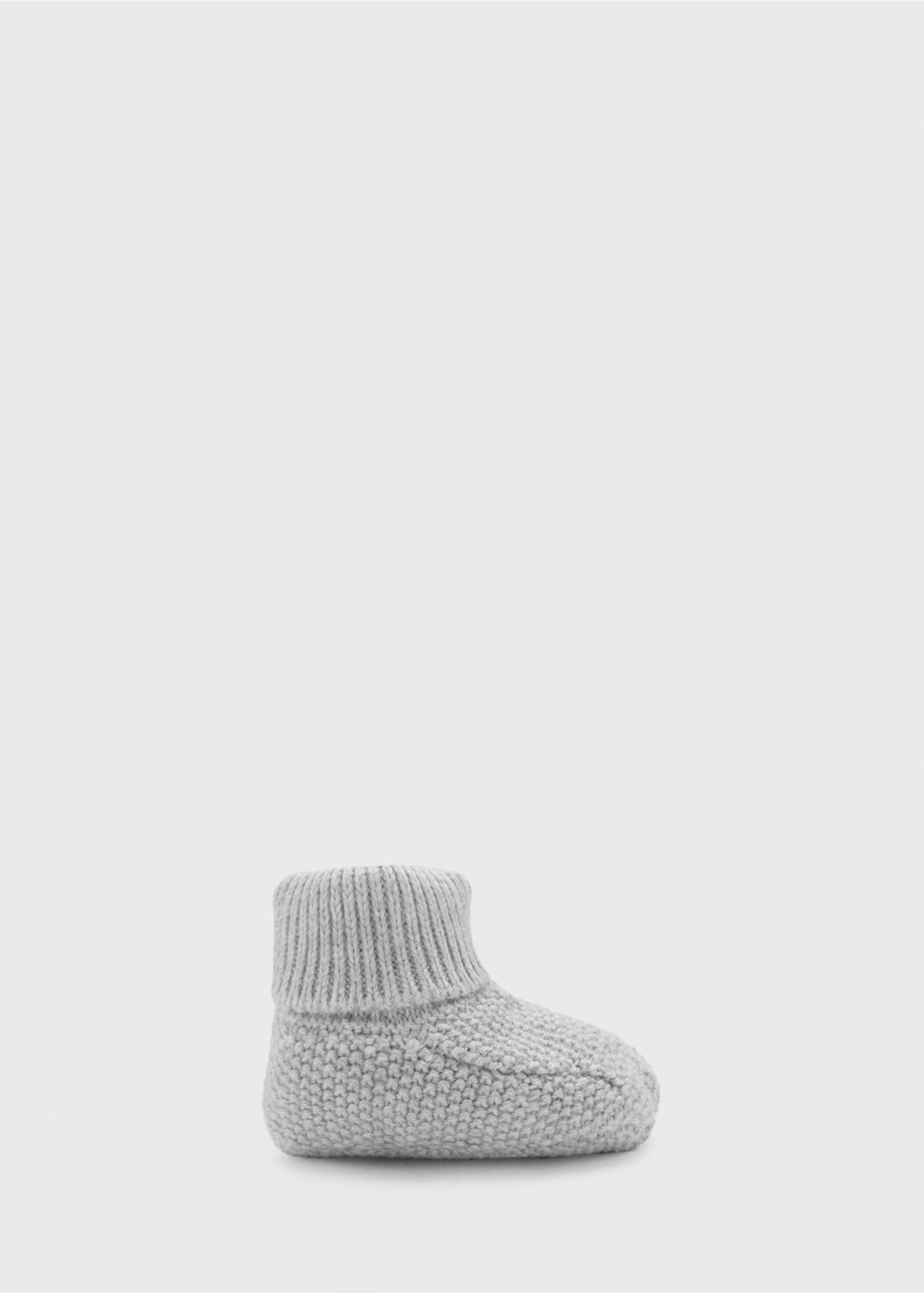 Knit bootees - Article without model, Medium Heather Grey. Ref: 17083305-00.