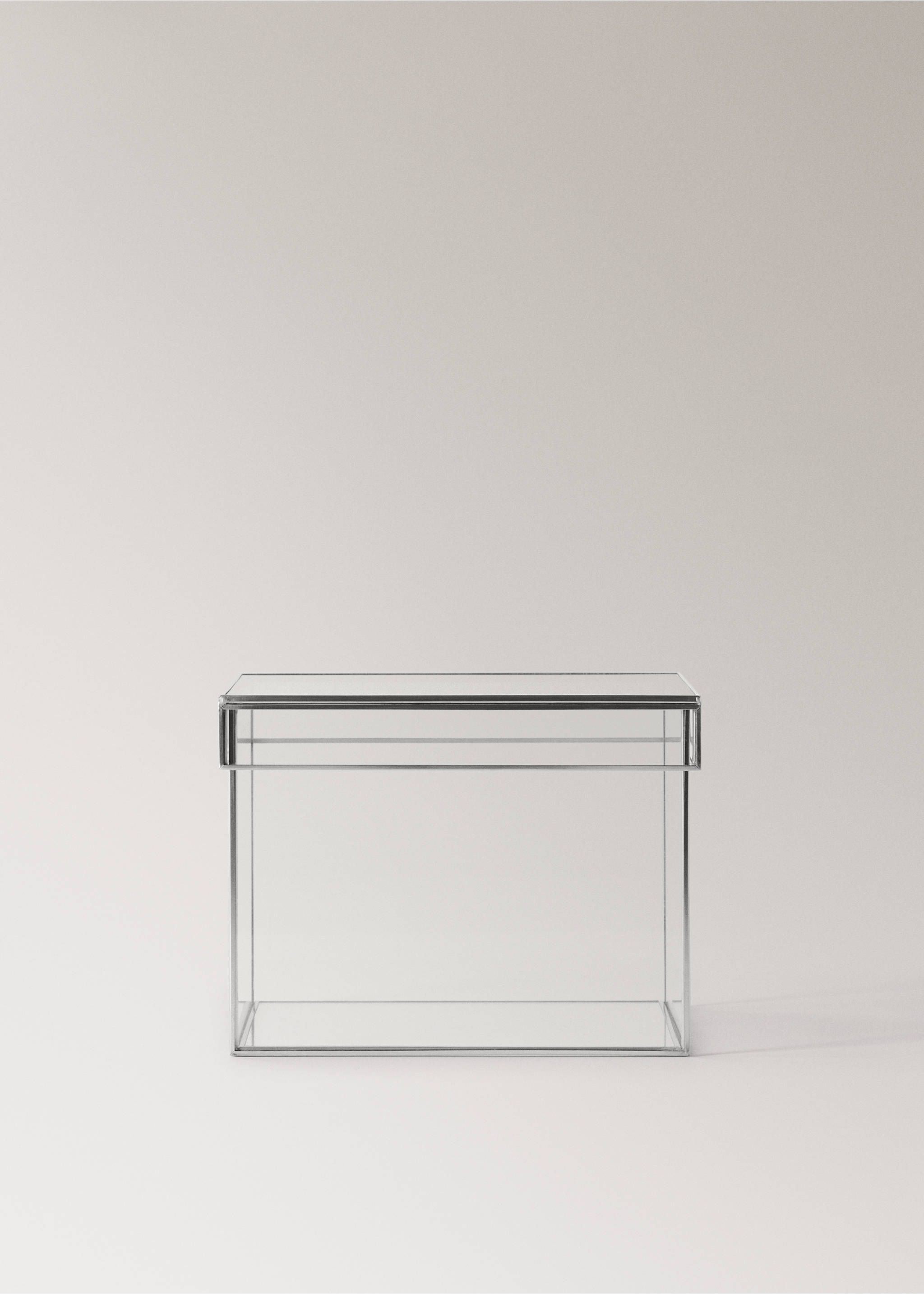 Medium square metal box - Article without model, Silver. Ref: 17083309-00.