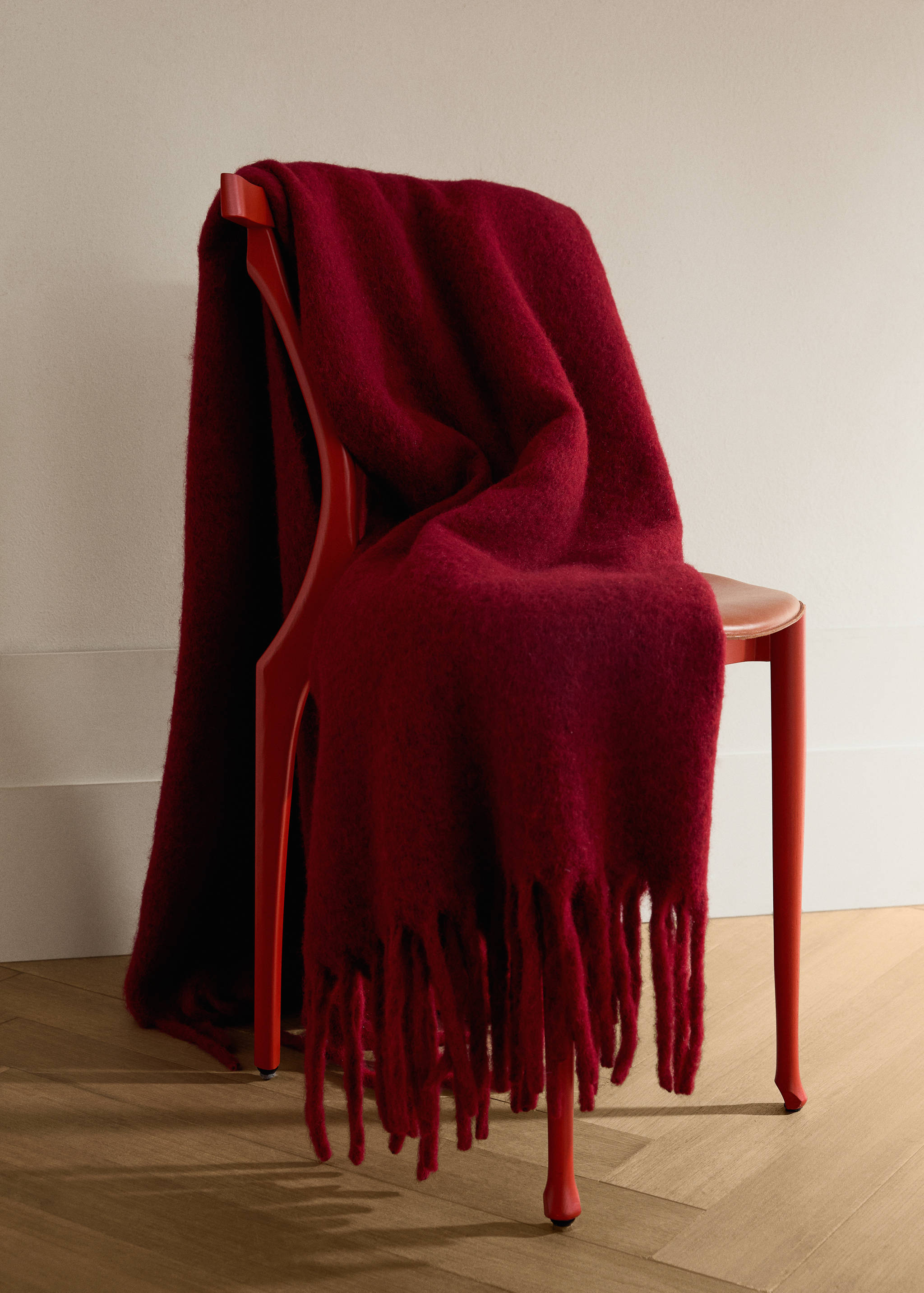 Melange-Kardierte Wollmischung Plaid - Allgemeine Ansicht