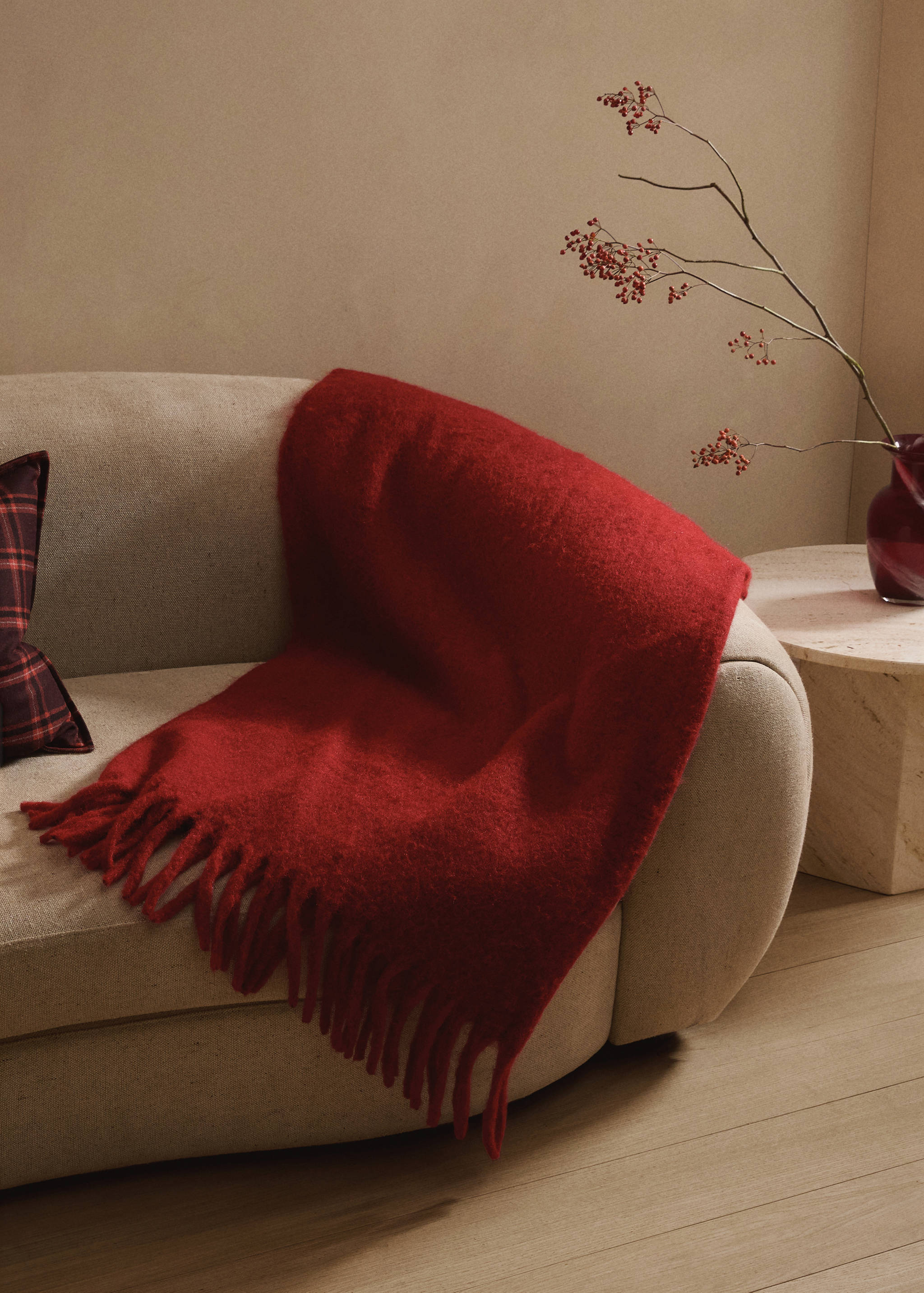Melange-Kardierte Wollmischung Plaid - Detail des Artikels 7