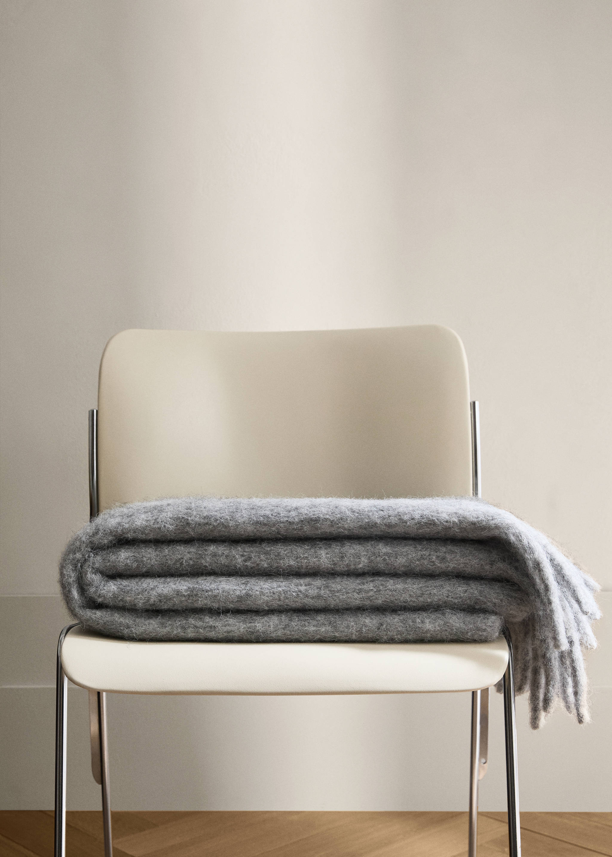 Melange-Kardierte Wollmischung Plaid - Allgemeine Ansicht