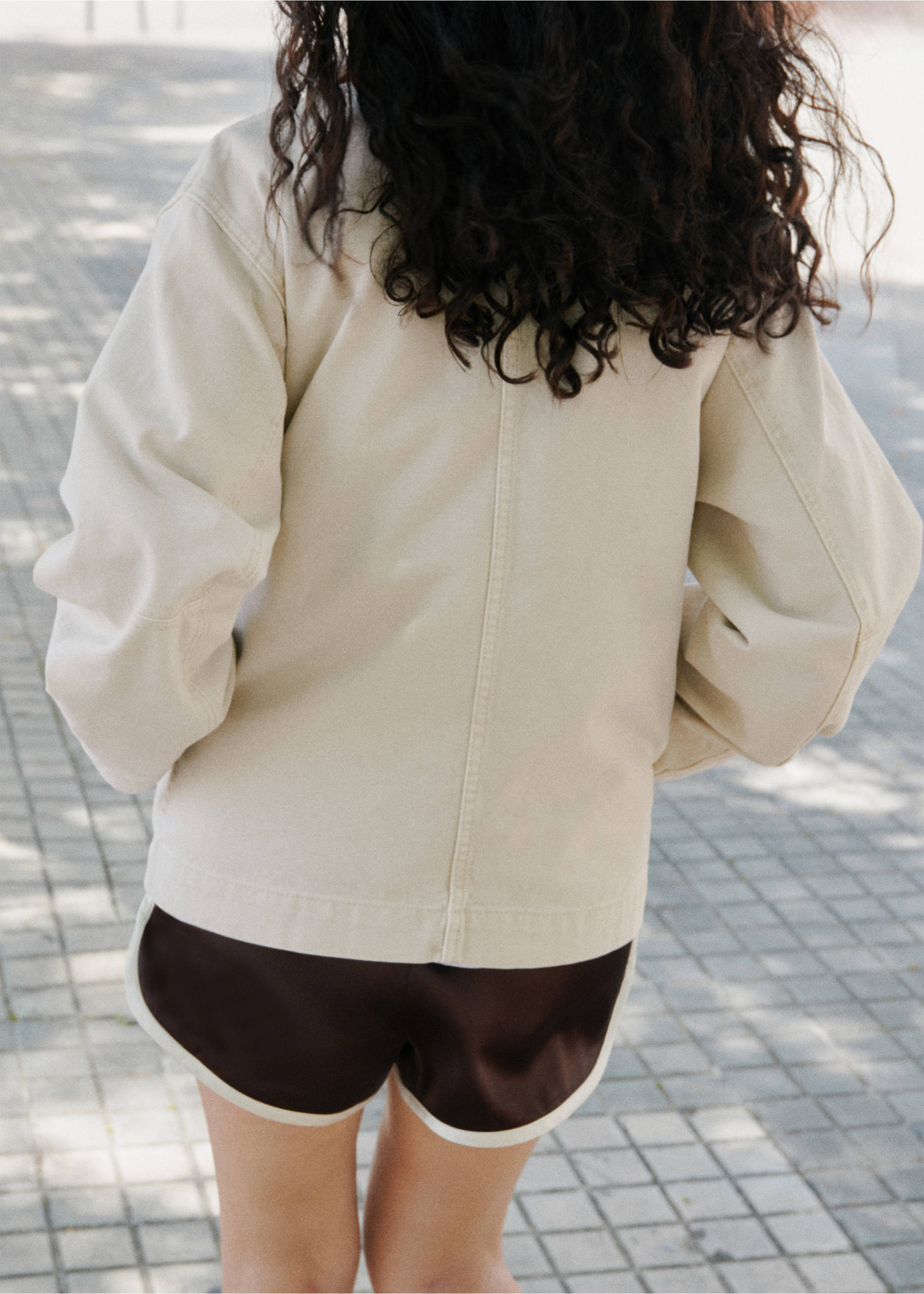 Shorts with contrasting trim - Reverse of the article, Plum. Ref: 17083330-00.