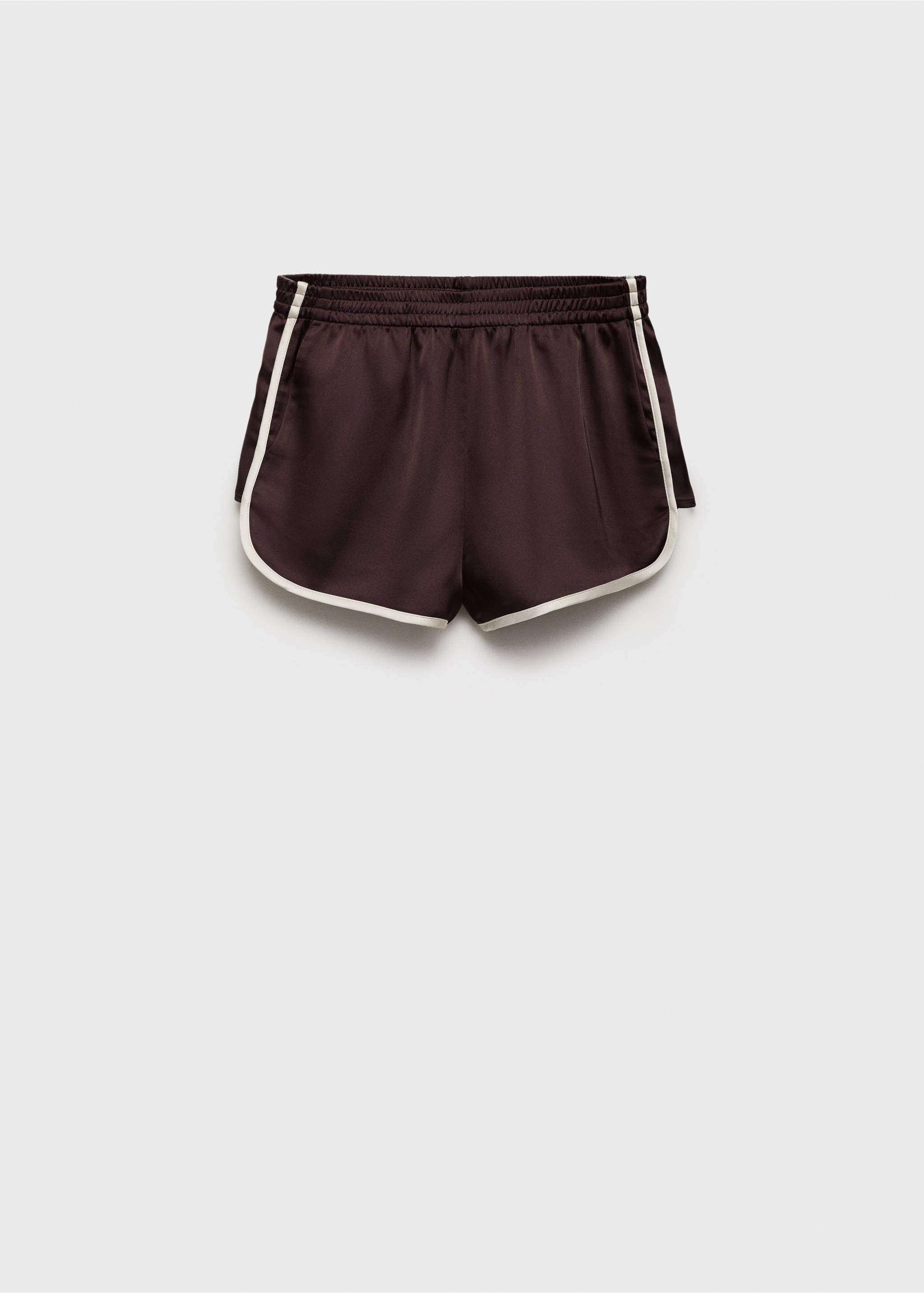 Shorts with contrasting trim - Article without model, Plum. Ref: 17083330-00.