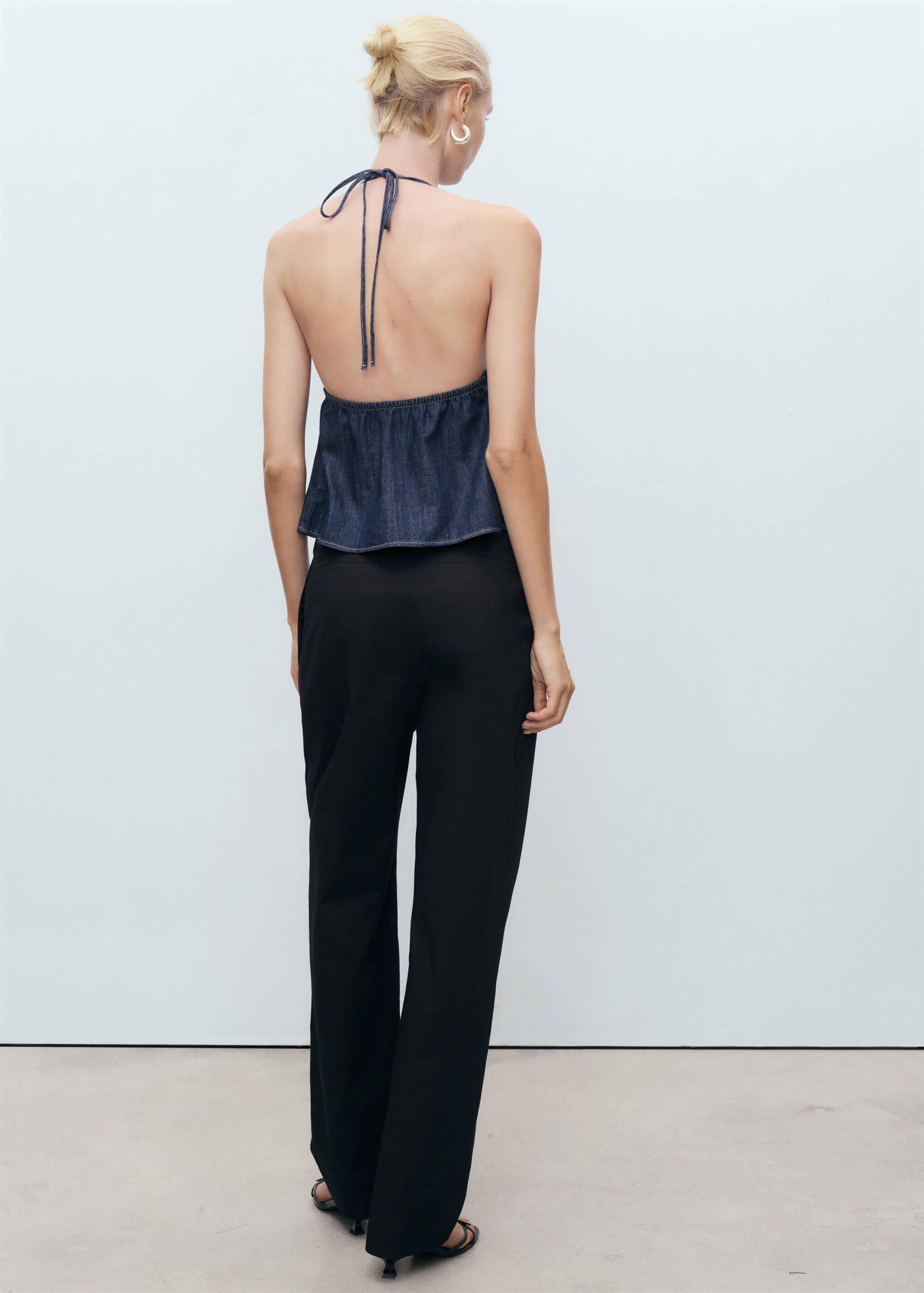 Buttons cotton trousers - Reverse of the article