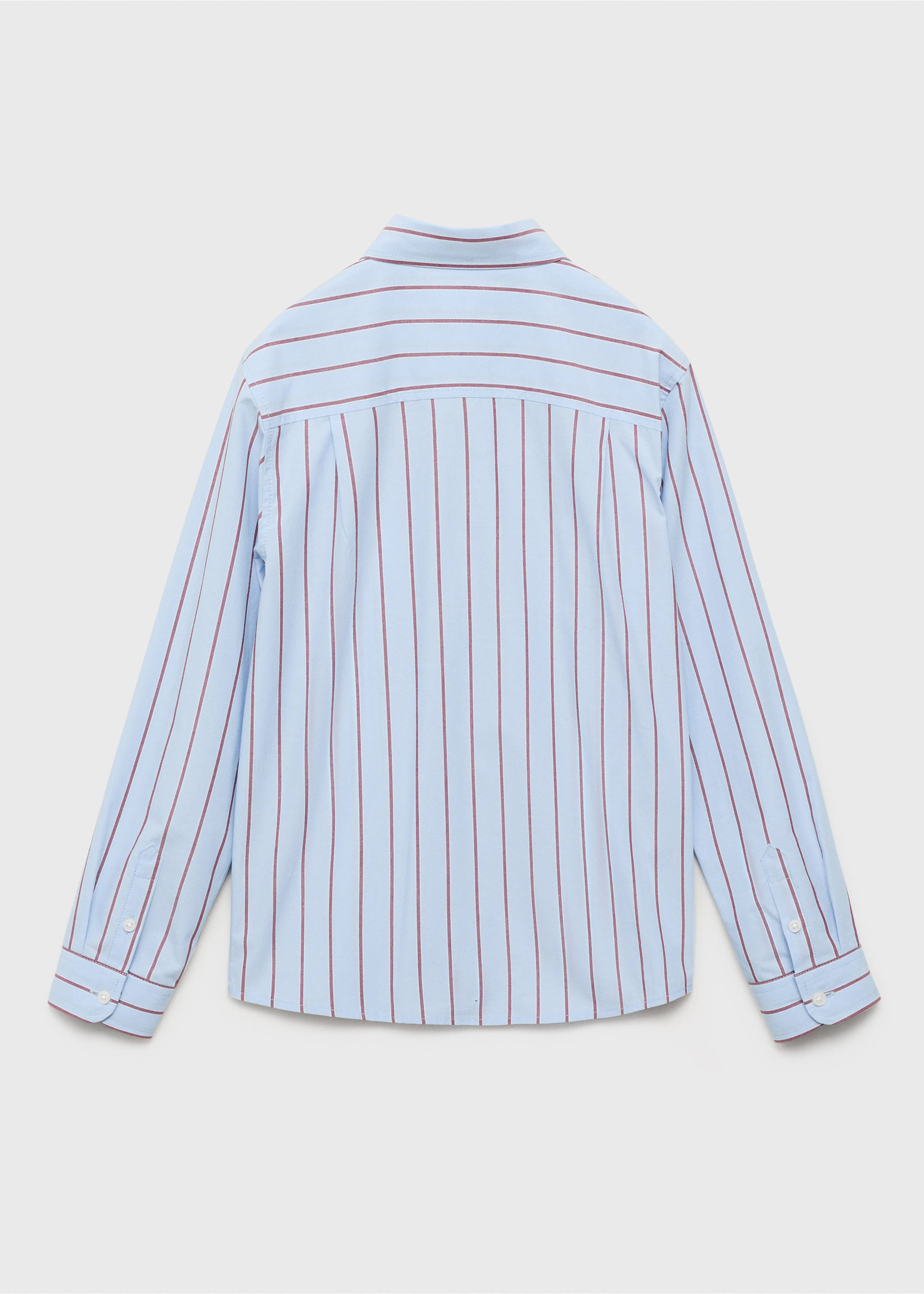 Striped cotton shirt - Reverse of the article, Sky Blue. Ref: 17083791-00.