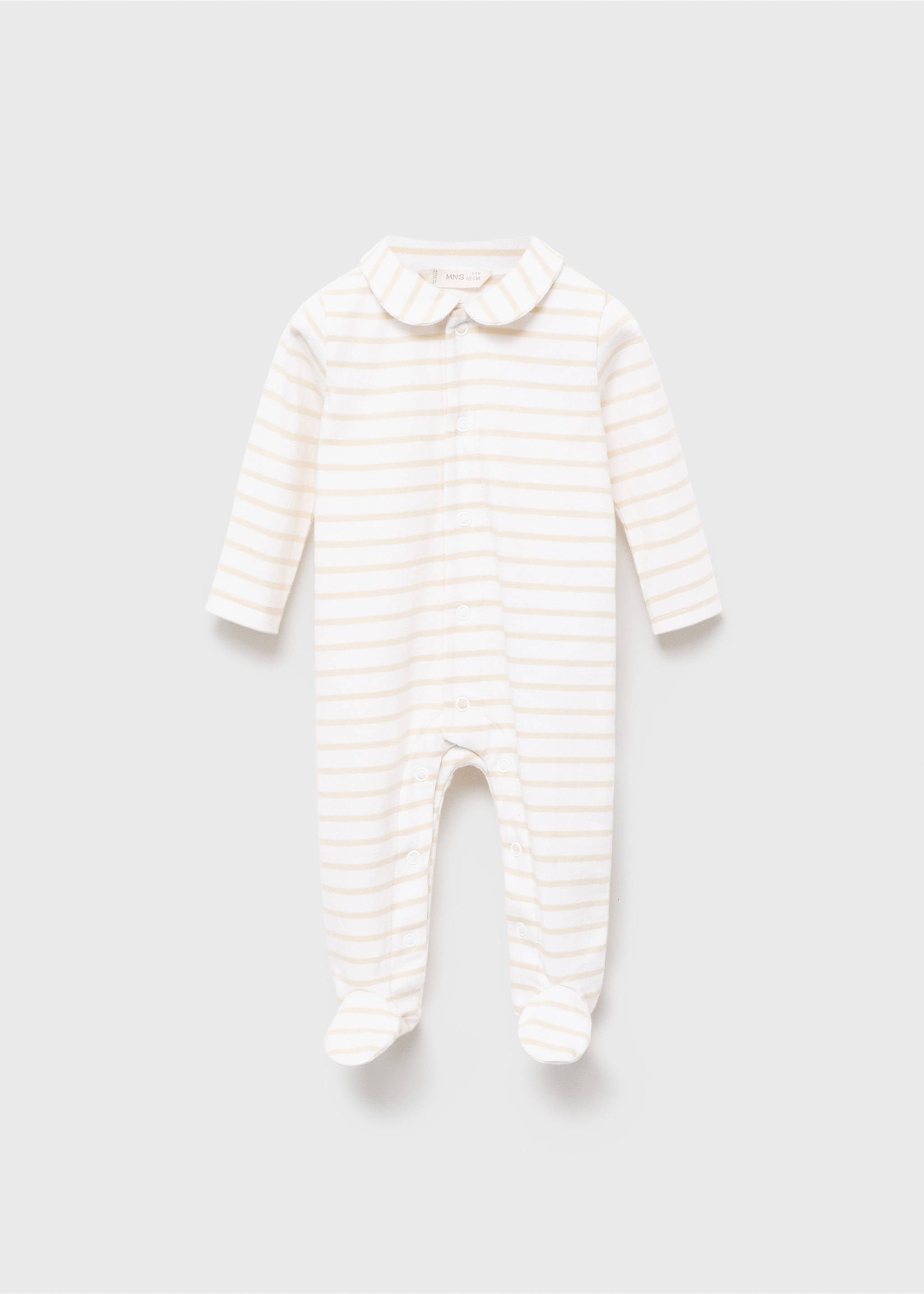 Pruhovaný pyžamový overal - Zboží bez modelu, Písková. Ref: 17083792-00.