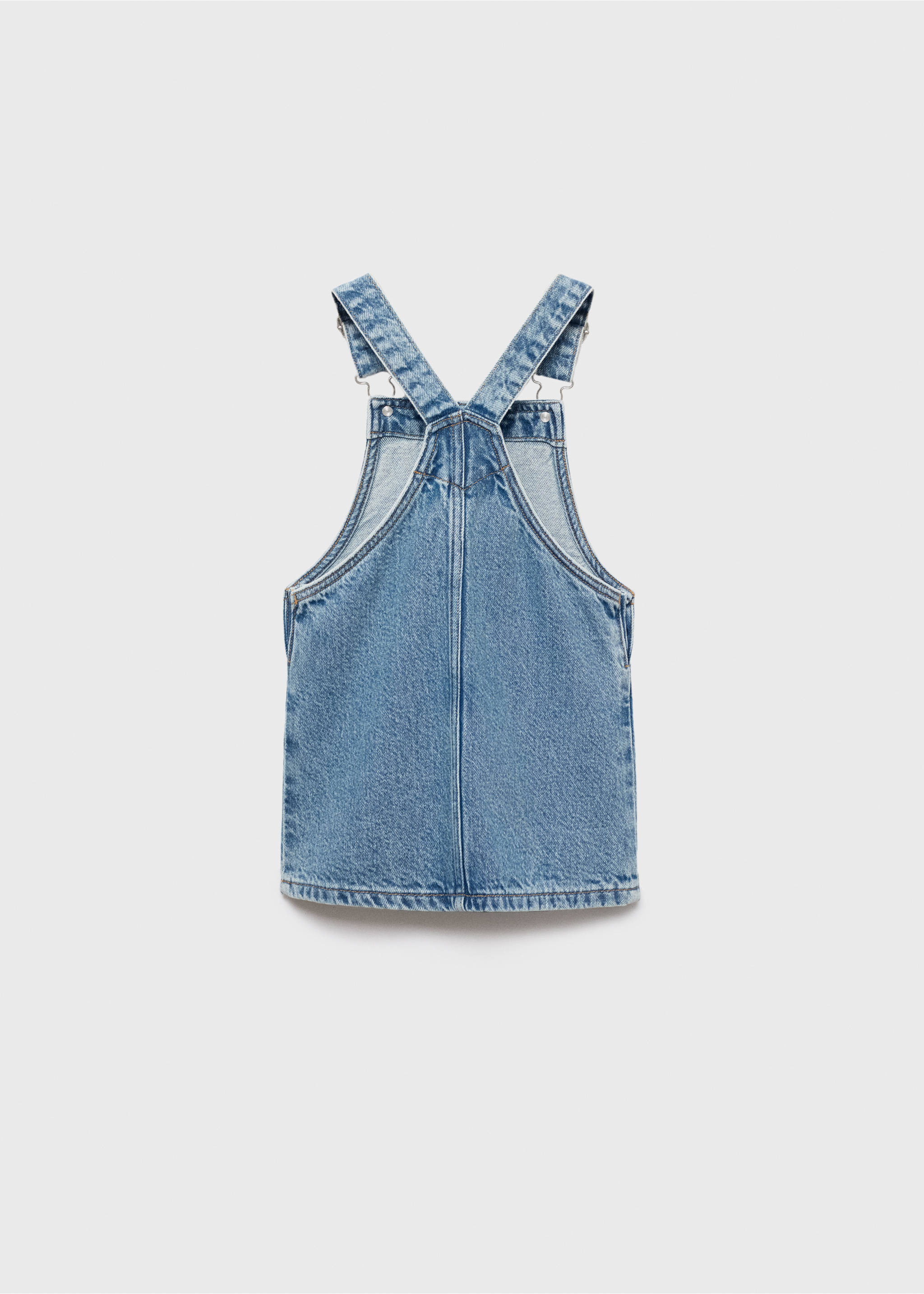 Denim pinafore with stars - Reverse of the article, Medium Blue. Ref: 17083795-00.