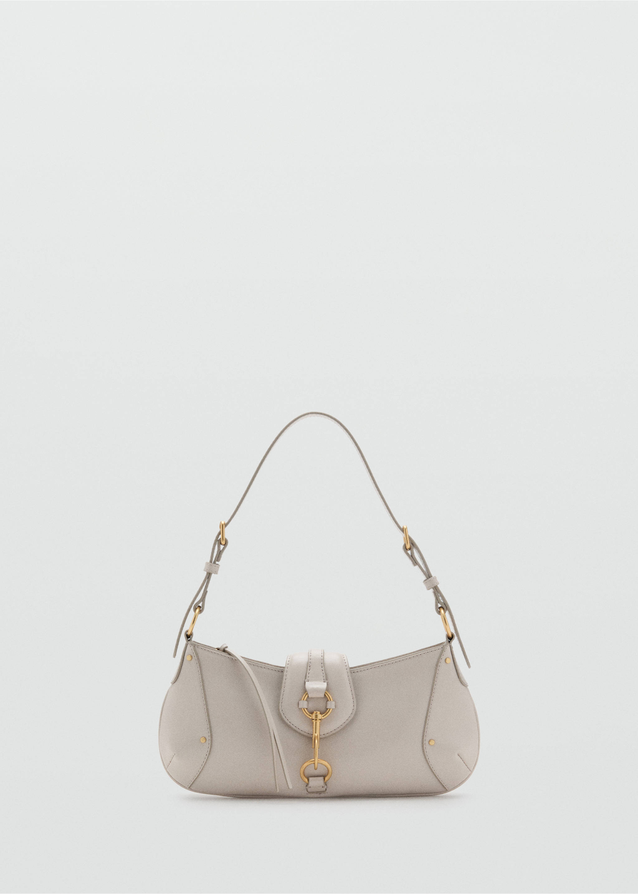 Shoulder bag with hook fastener - Article without model, Off White. Ref: 17083812-00.