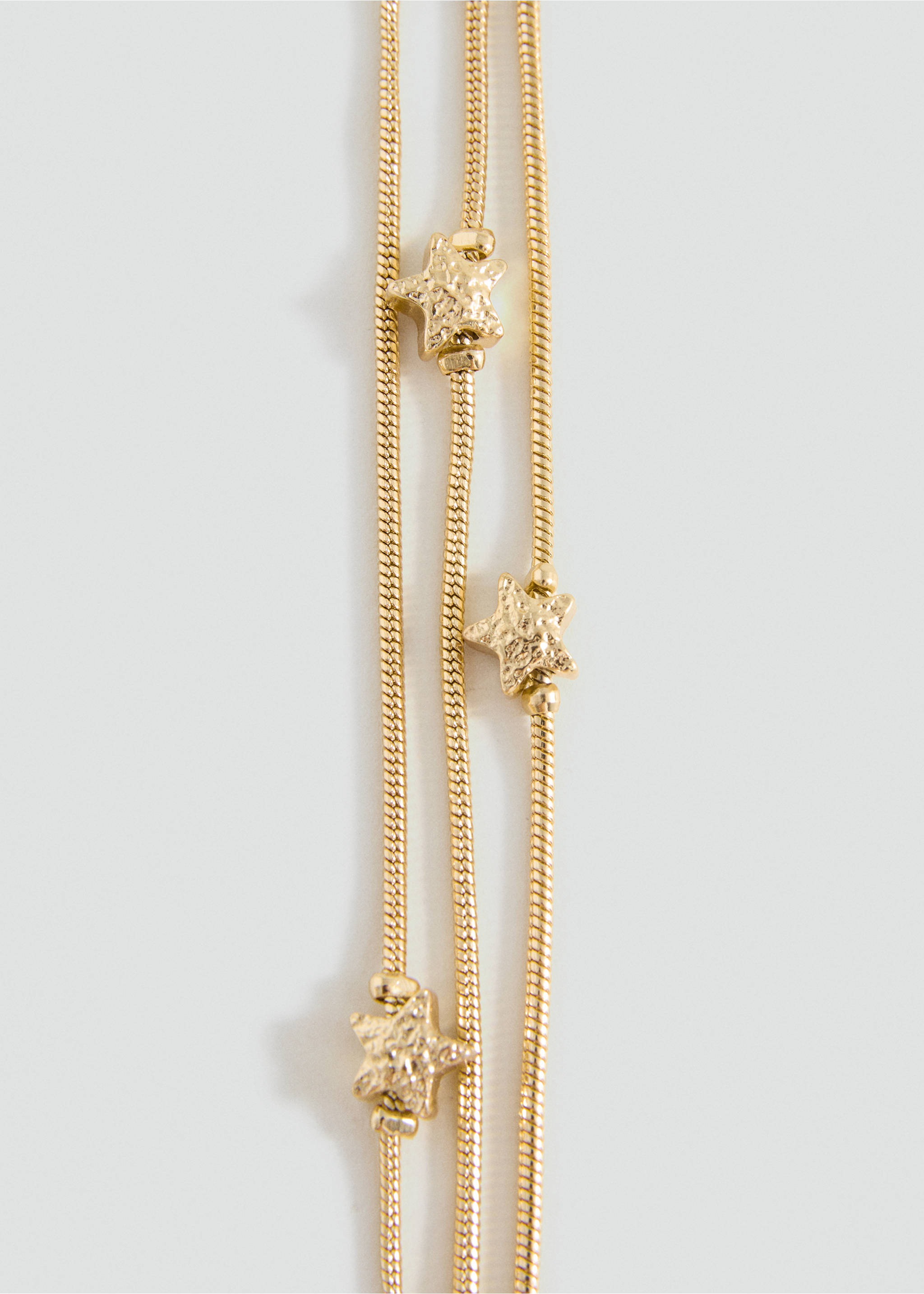 Star tassel bracelet - Medium plane, Gold. Ref: 17083815-00.