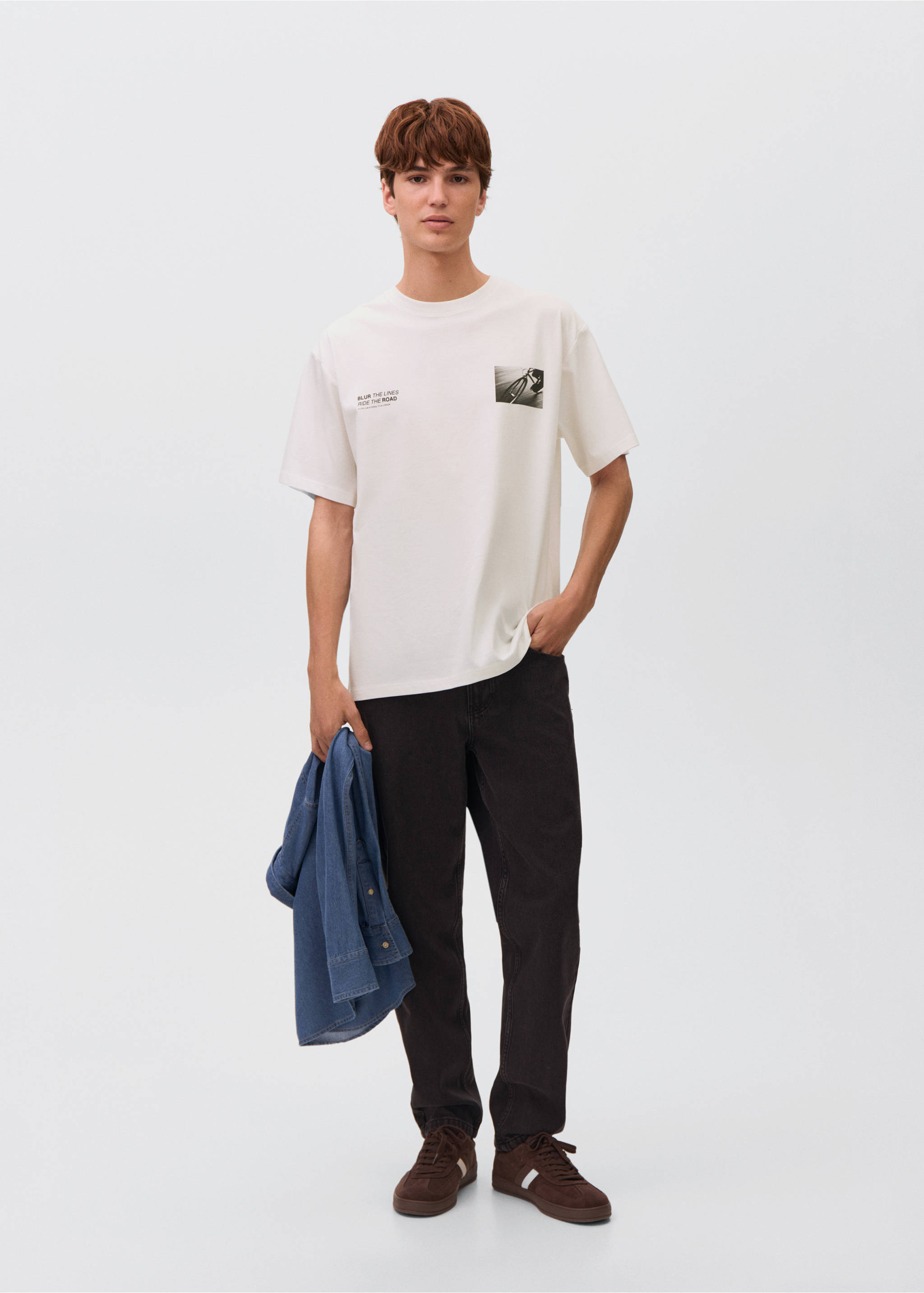 Printed cotton-blend t-shirt - General plane, Off White. Ref: 17083823-00.