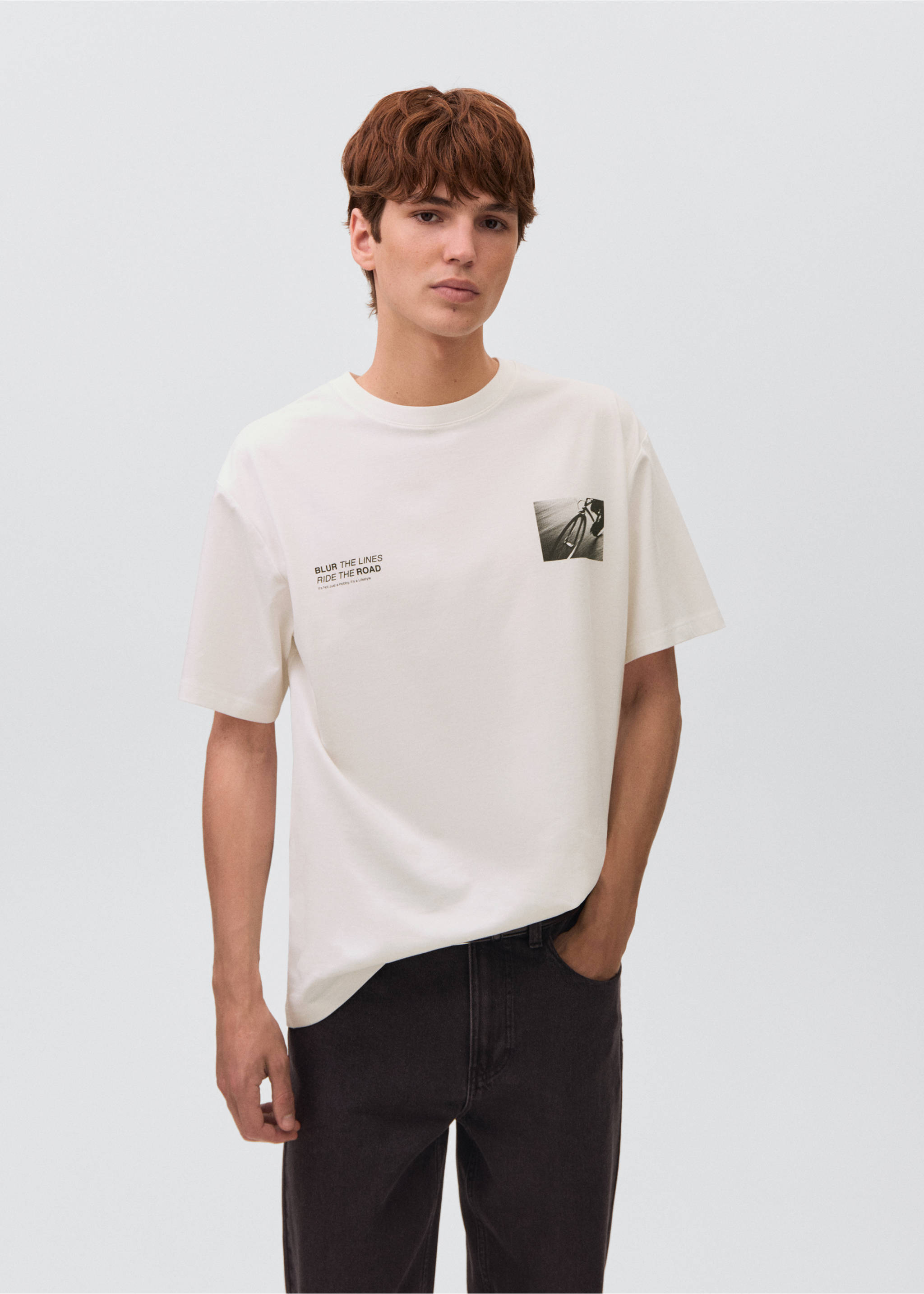 Printed cotton-blend t-shirt - Medium plane, Off White. Ref: 17083823-00.