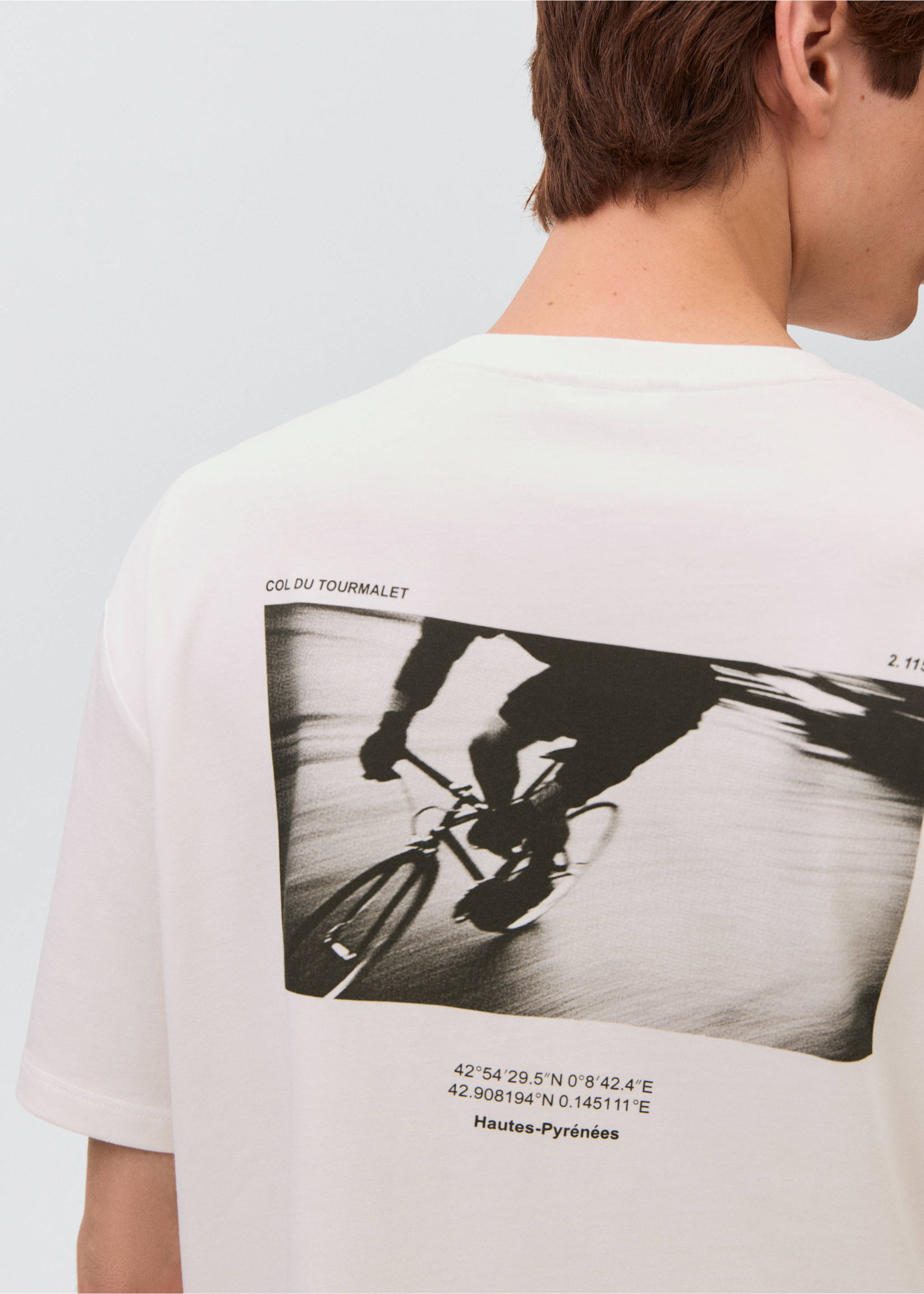 Printed cotton-blend t-shirt - Details of the article 6, Off White. Ref: 17083823-00.