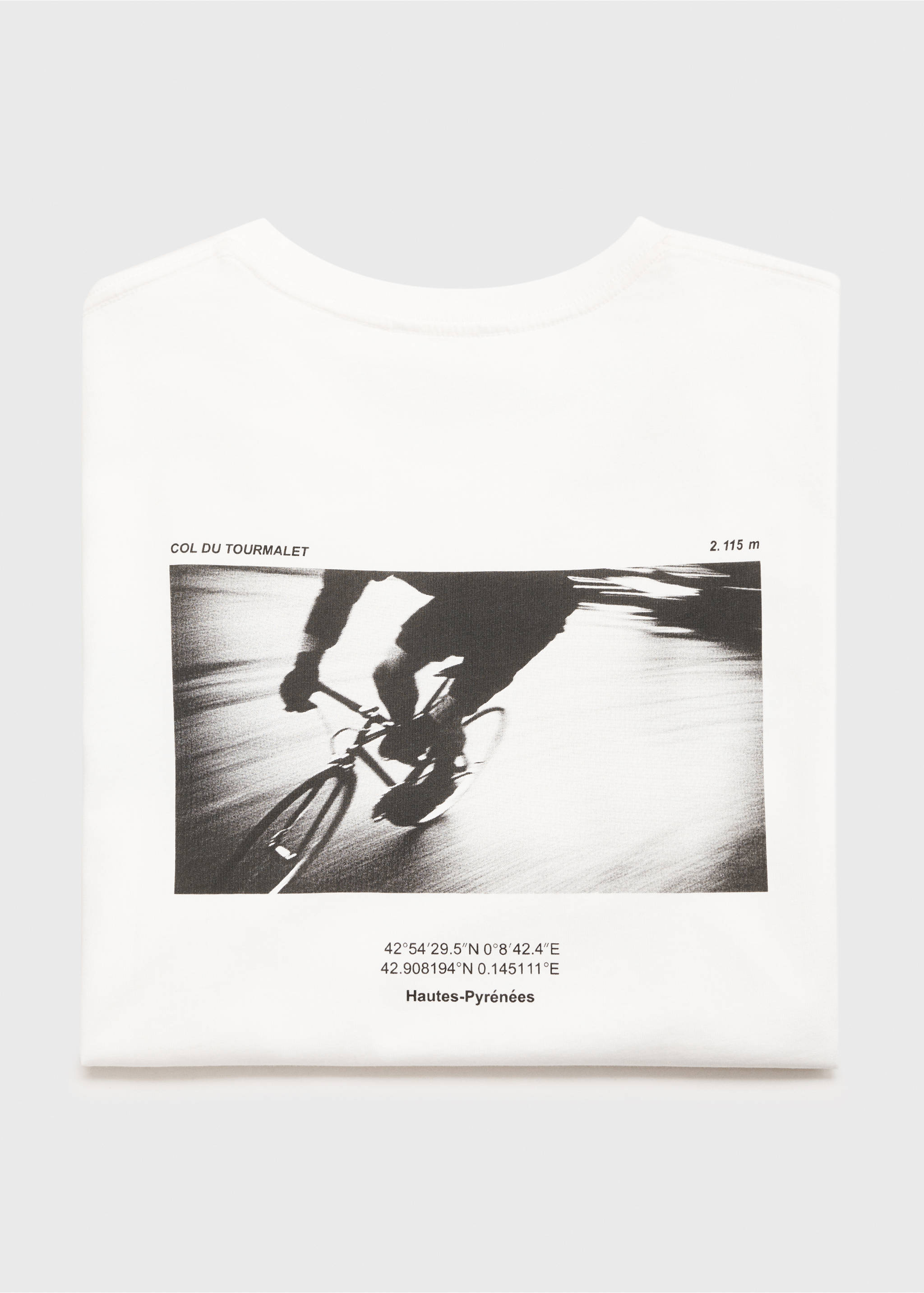 Printed cotton-blend t-shirt - Details of the article 0, Off White. Ref: 17083823-00.