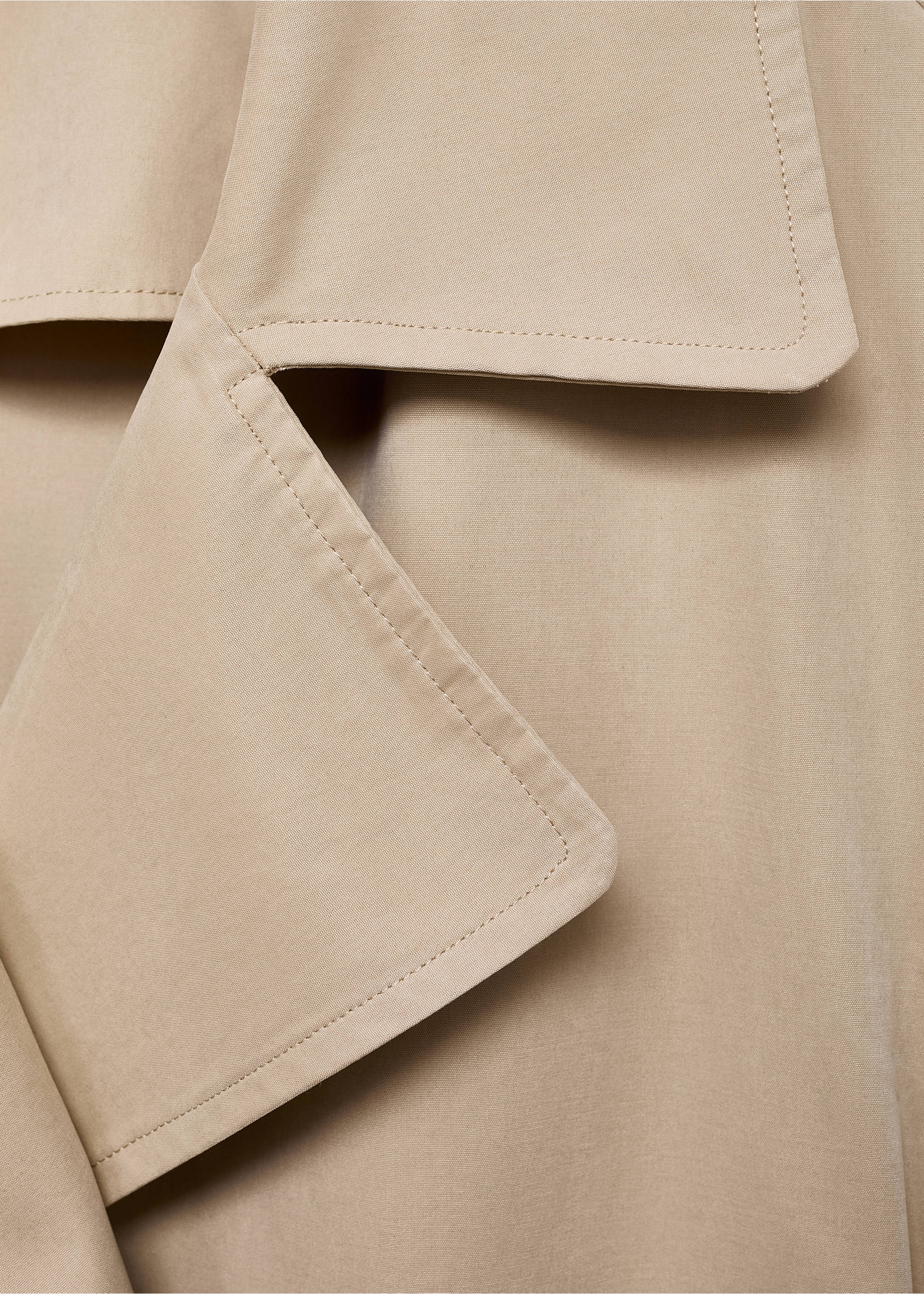 Classic trench coat with belt - Details of the article 0, Beige. Ref: 17084069-00.