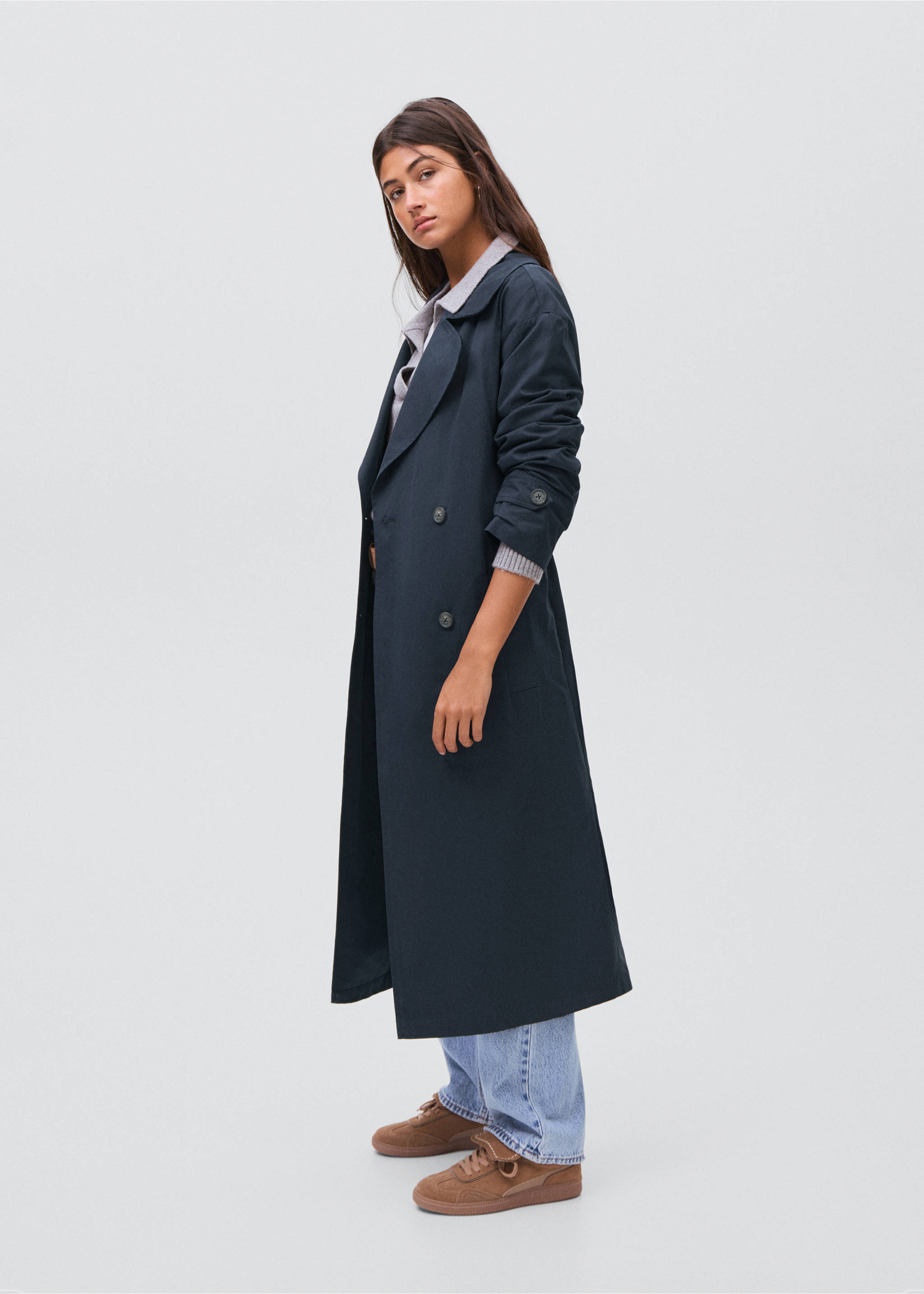 Classic trench coat with belt - General plane, Navy. Ref: 17084069-00.