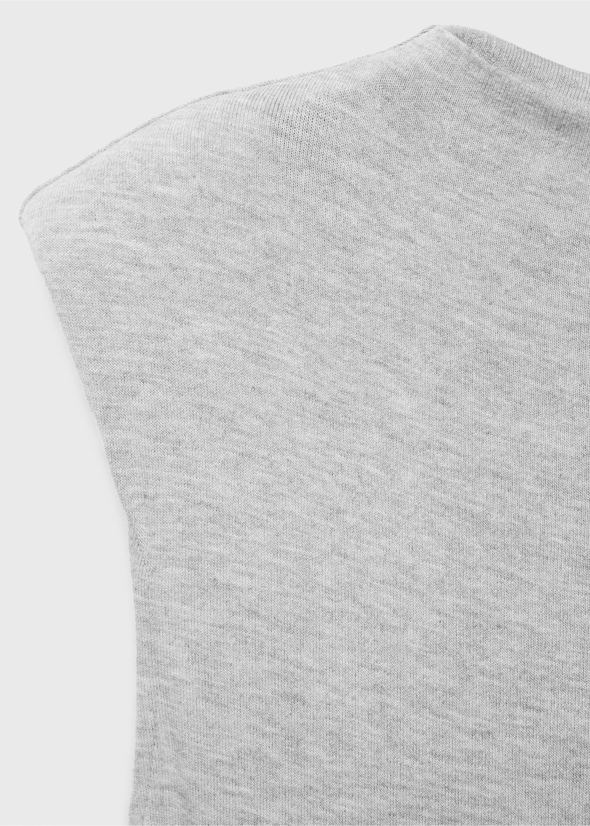 Contrasting belt dress - Details of the article 0, Grey. Ref: 17084071-00.