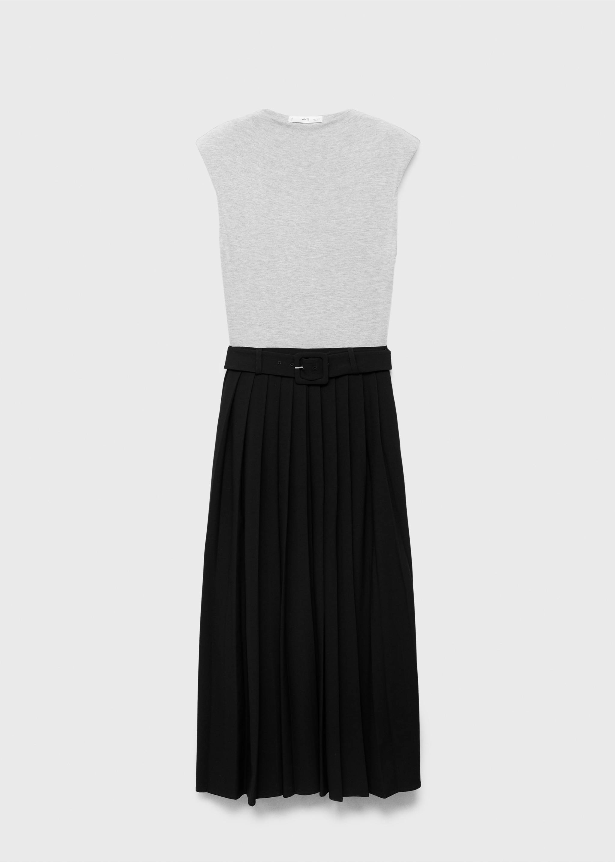 Contrasting belt dress - Article without model, Grey. Ref: 17084071-00.