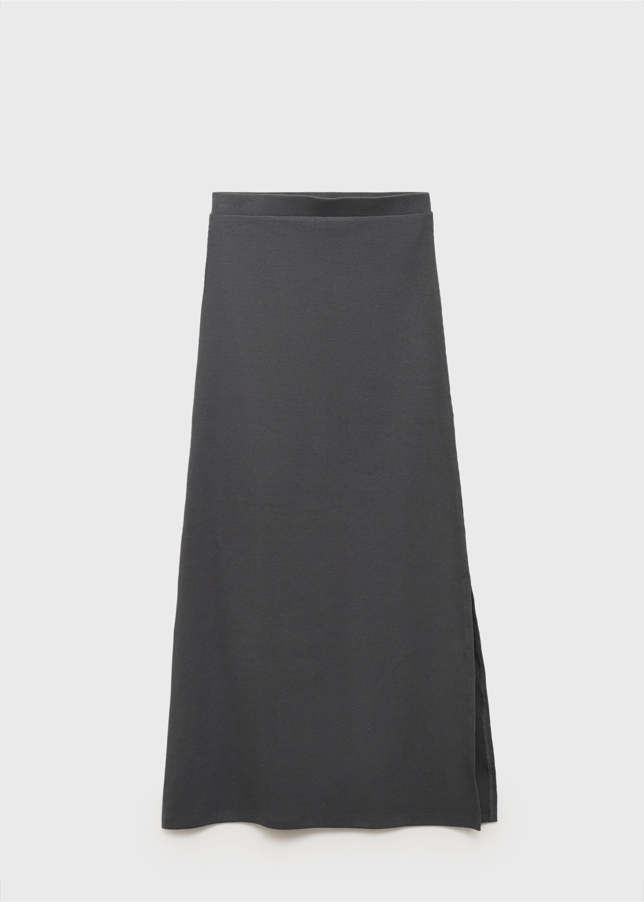 Slit long skirt - Article without model, Charcoal. Ref: 17084072-00.