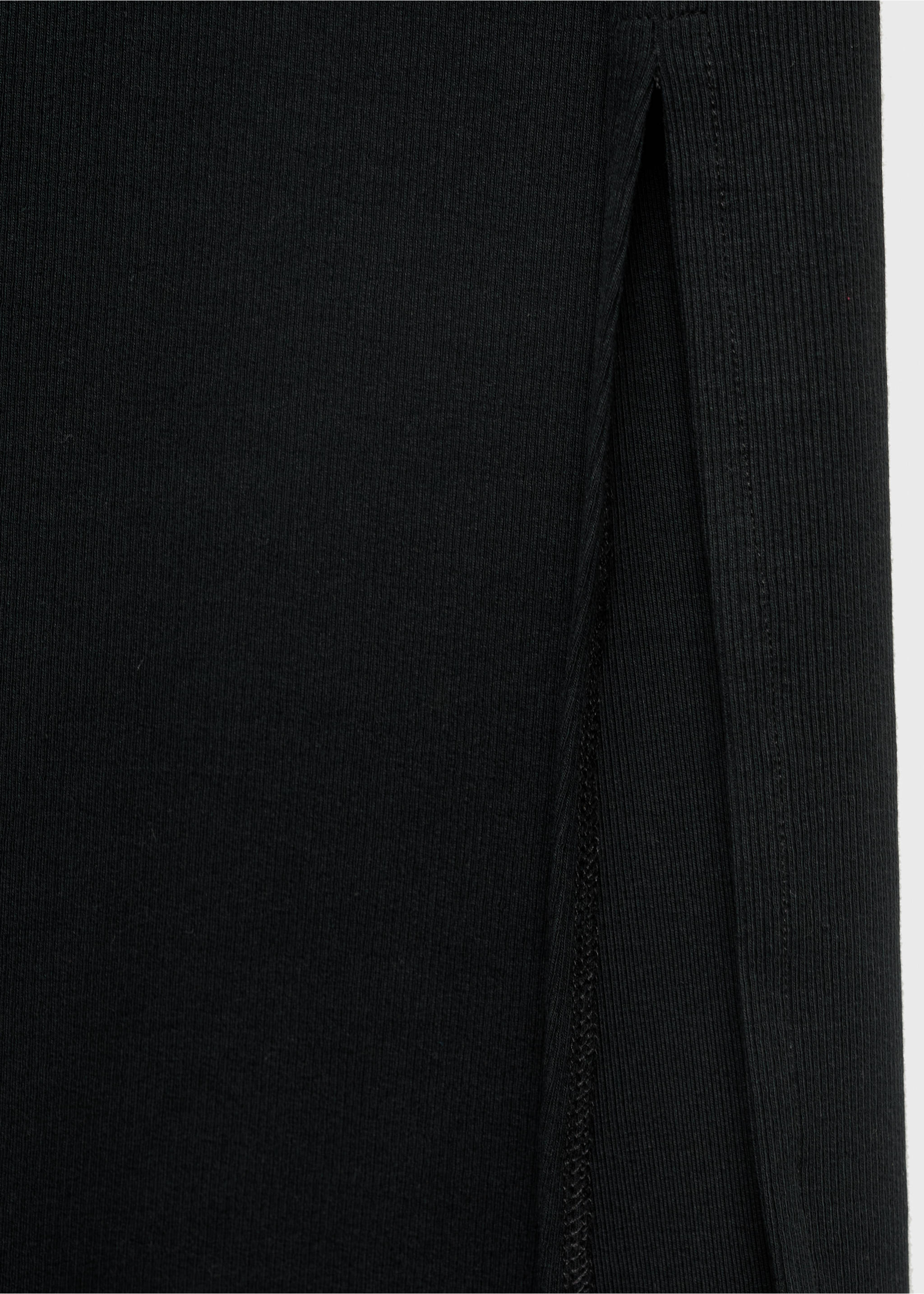Slit long skirt - Details of the article 0, Black. Ref: 17084072-00.