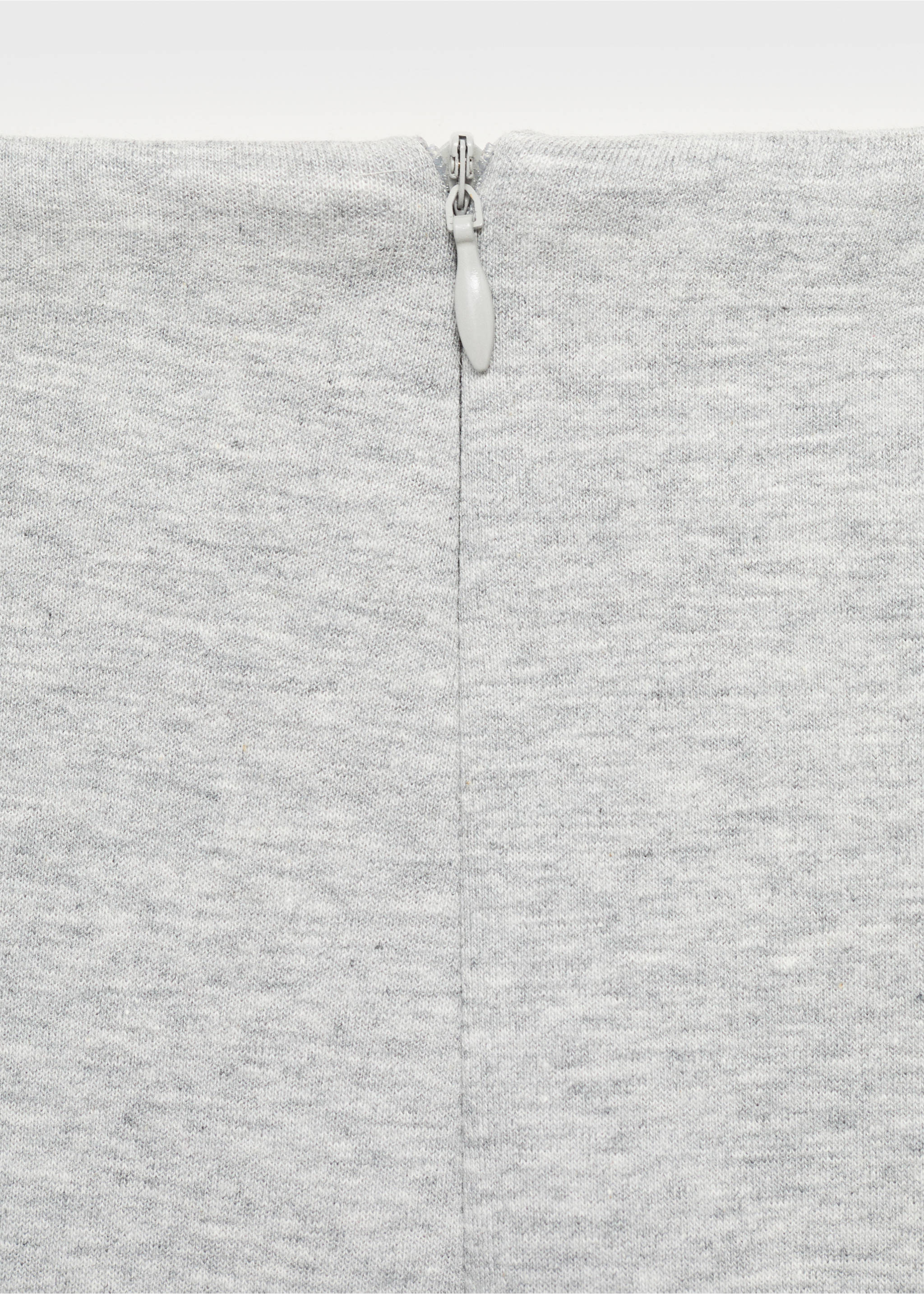 Cotton crop trousers - Details of the article 8, Medium Heather Grey. Ref: 17084074-00.