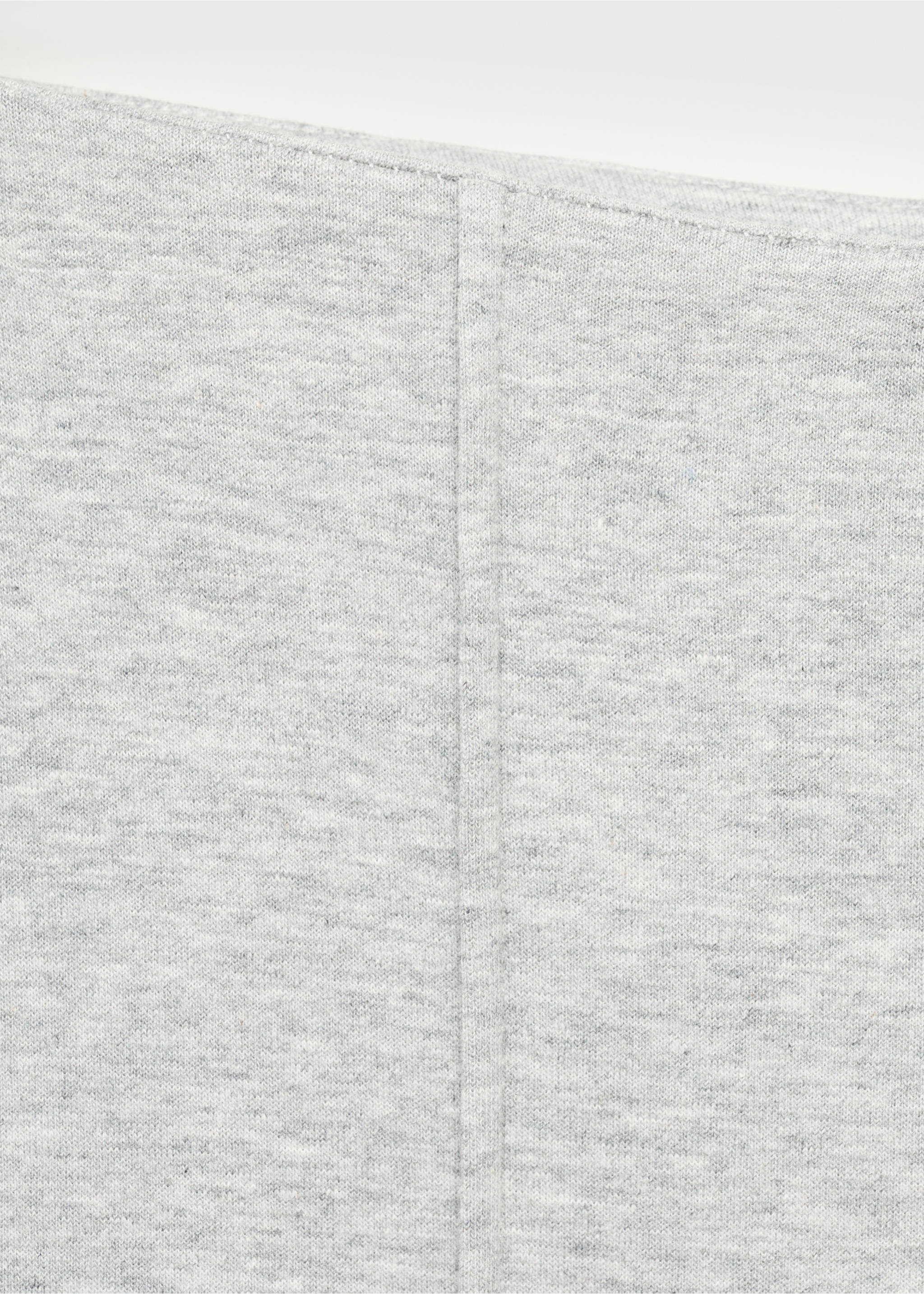 Cotton crop trousers - Details of the article 0, Medium Heather Grey. Ref: 17084074-00.