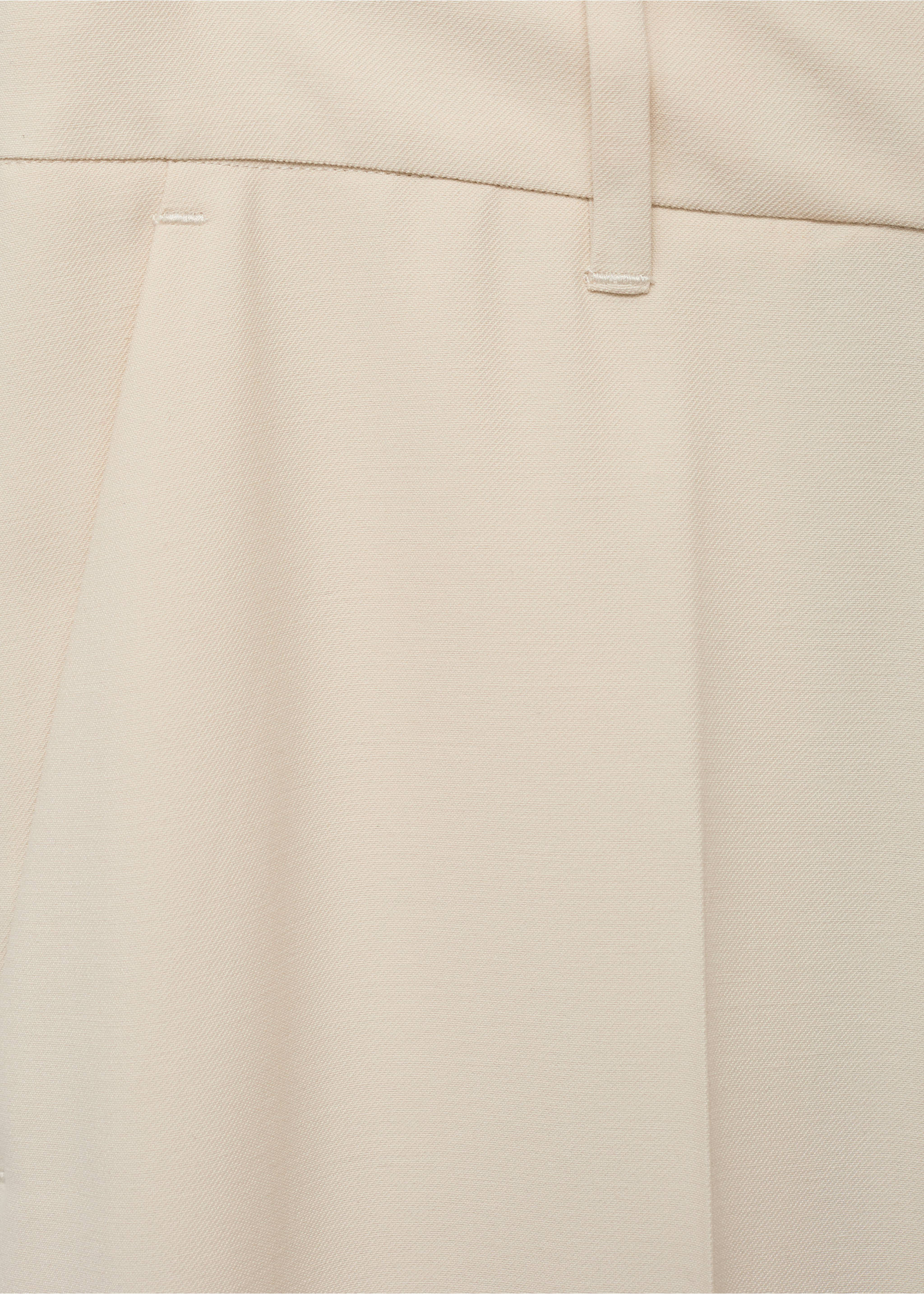 Gerade Hose mit mittlerem Bund - Detail des Artikels 8, Ecru. Ref: 17084078-00.