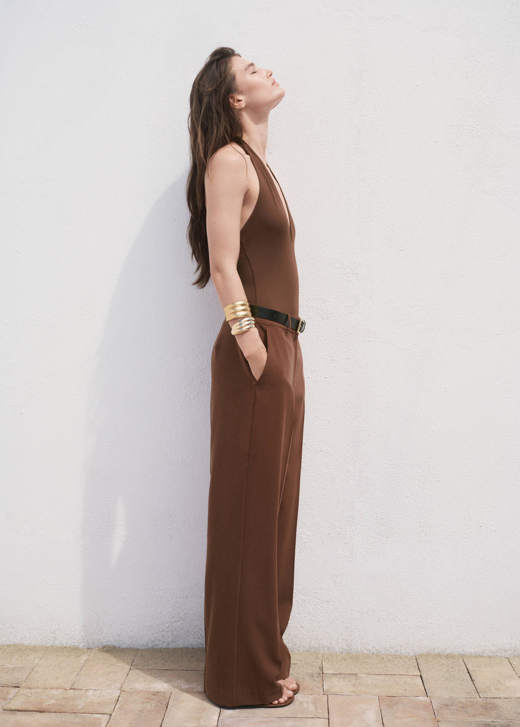 Gerade Hose mit mittlerem Bund - Allgemeine Ansicht