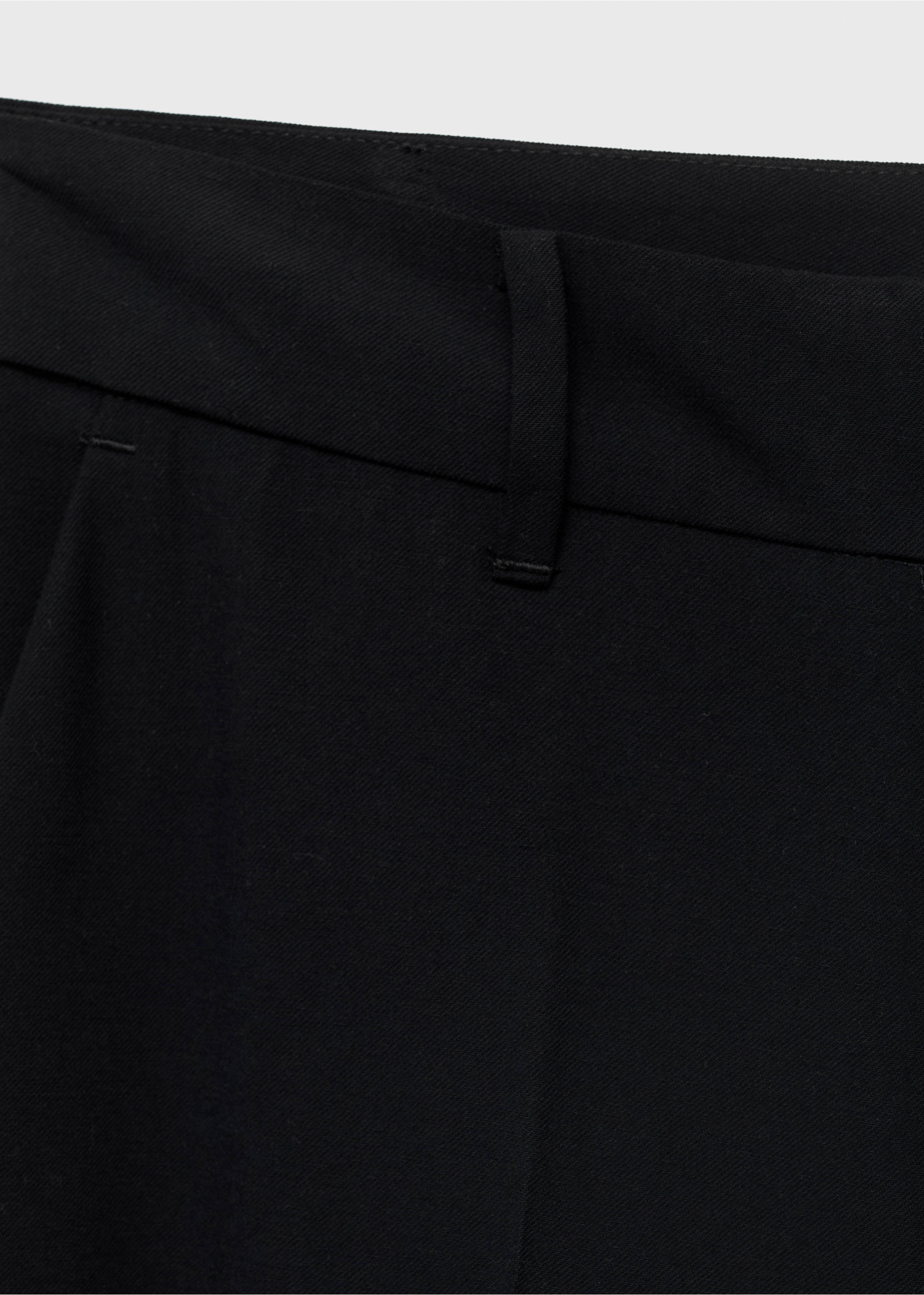 Pantalon droit taille normale - Détail de l'article 8, Noir. Ref: 17084078-00.