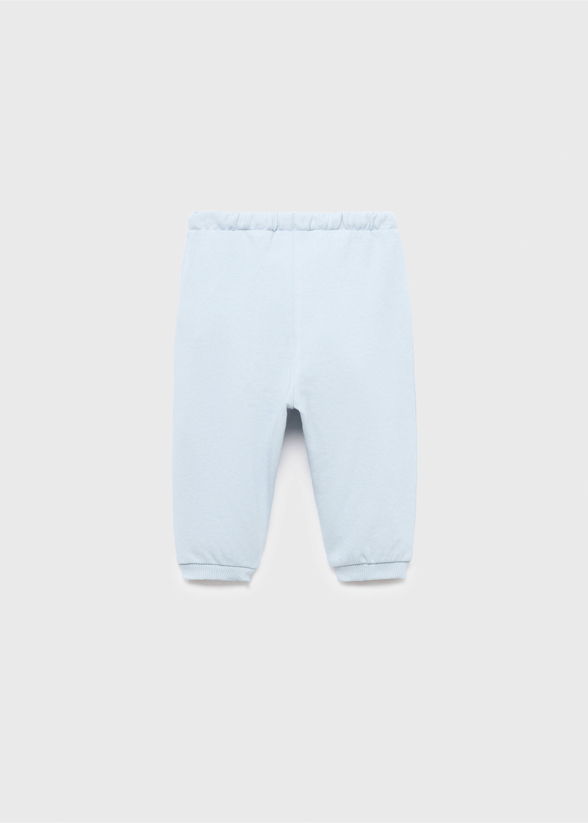 Cotton drawstring joggers - Reverse of the article, Sky Blue. Ref: 17084079-00.