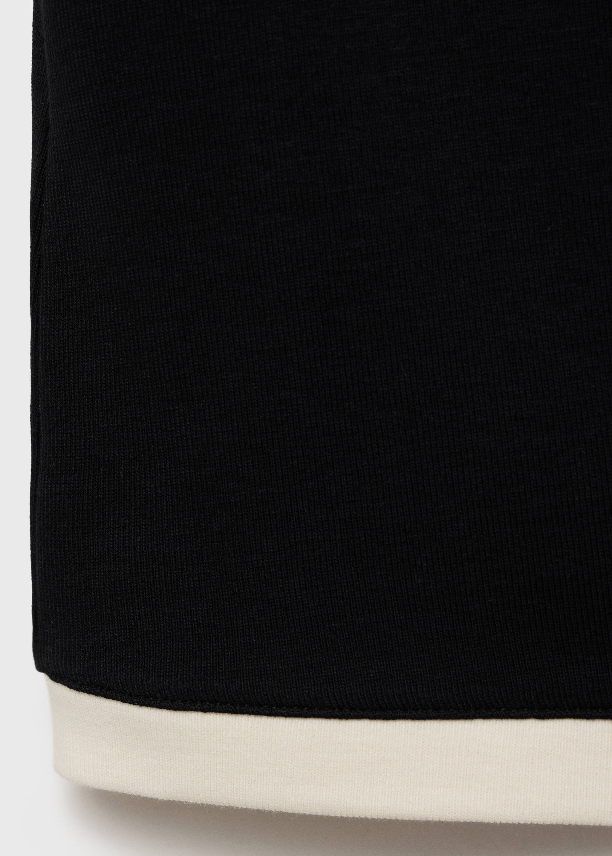 Contrasting cotton skirt - Details of the article 0