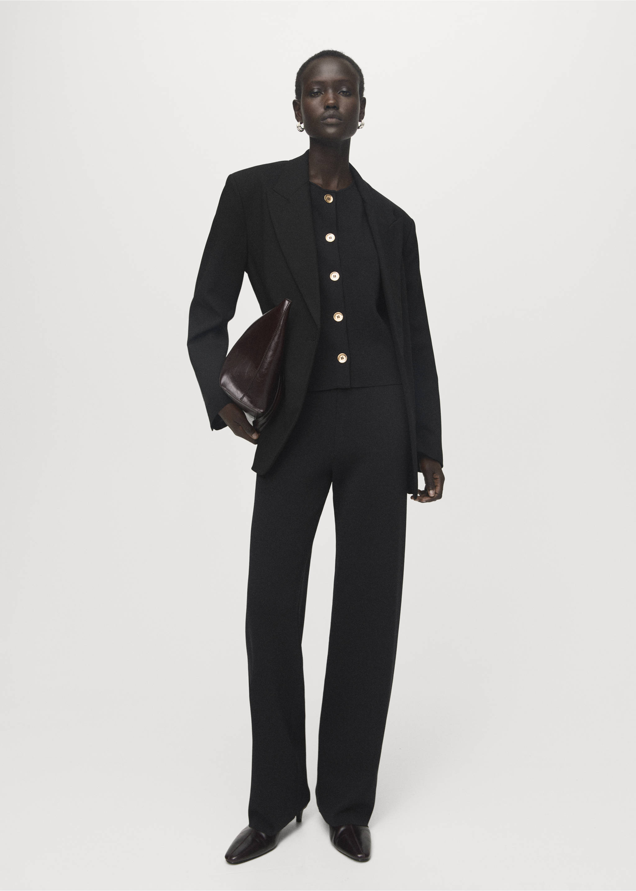 Fine-knit gilet - General plane, Black. Ref: 17084083-00.