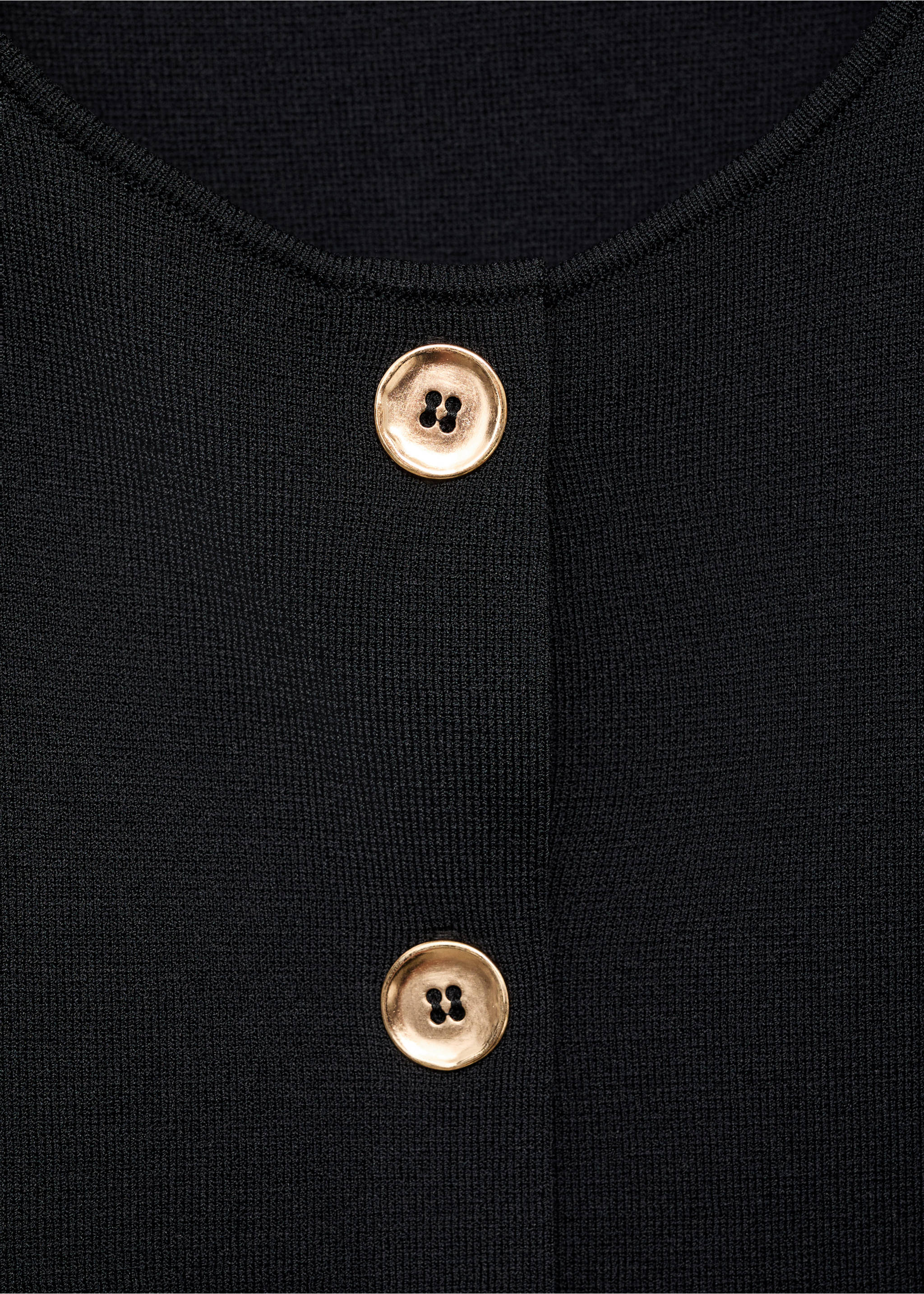 Fine-knit gilet - Details of the article 8, Black. Ref: 17084083-00.