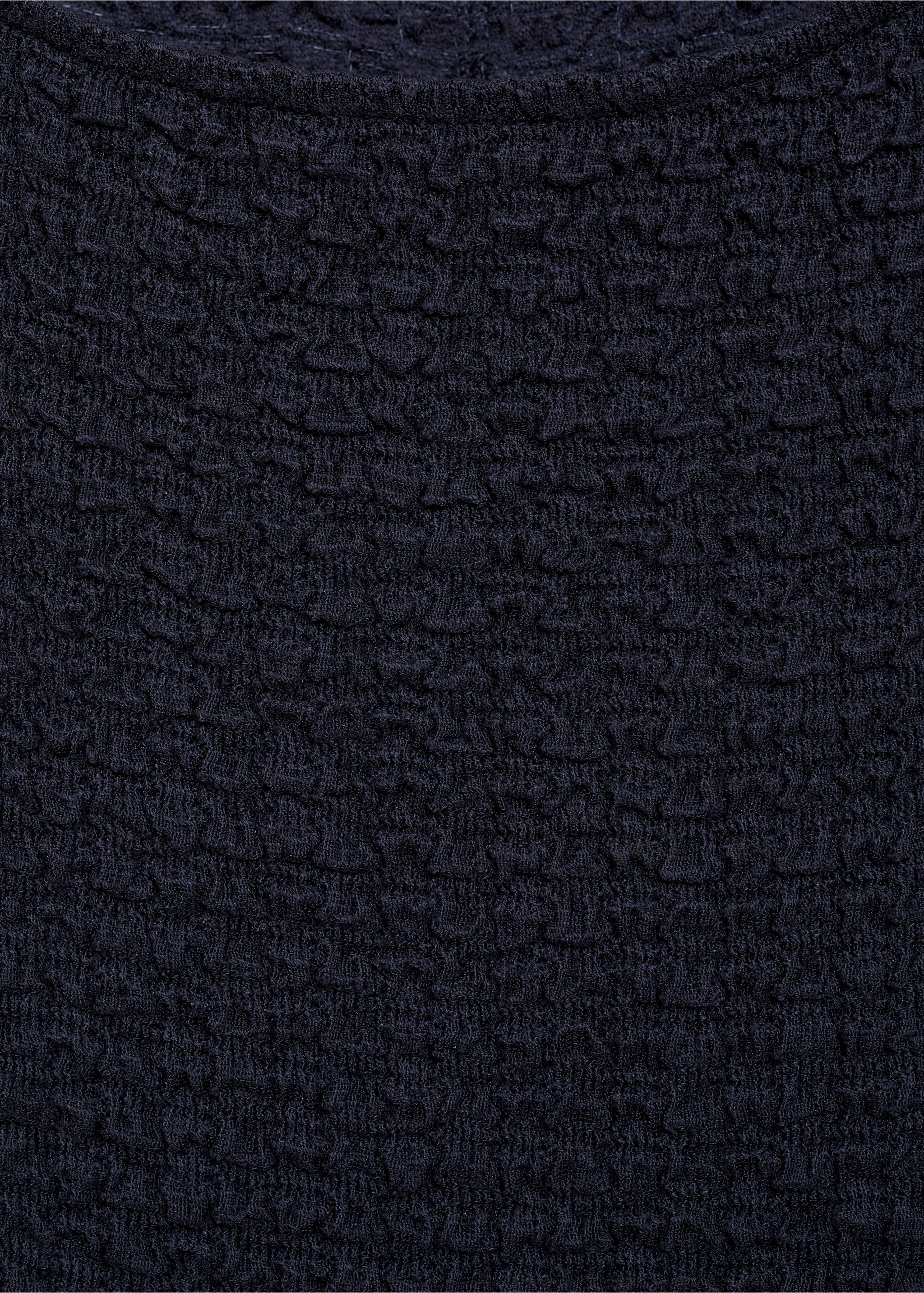 Robe cintrée texturée - Détail de l'article 0, Bleu marine. Ref: 17084085-00.