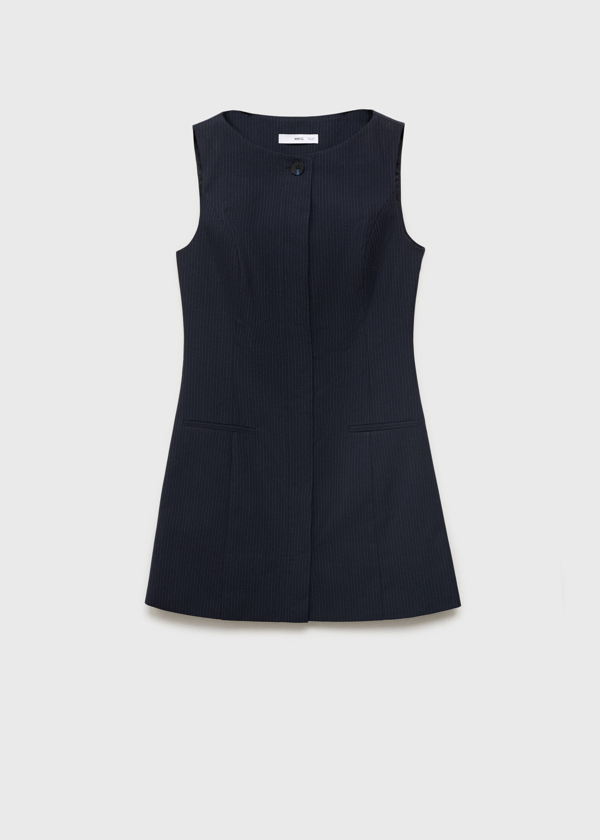Pinstripe dress with hidden buttons - Article without model