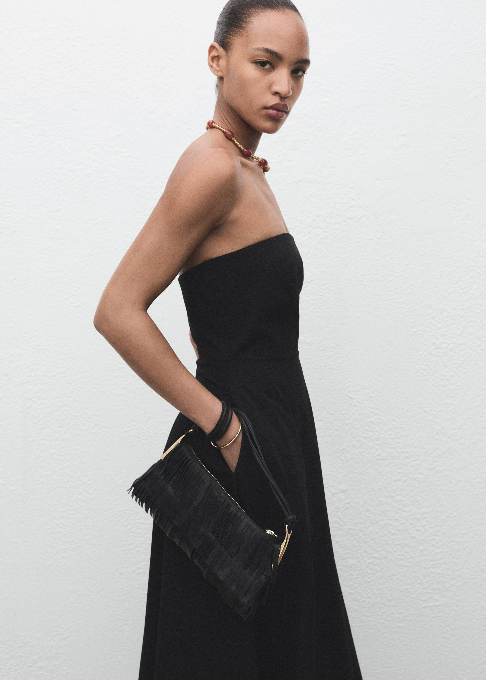 Long strapless dress - Medium plane