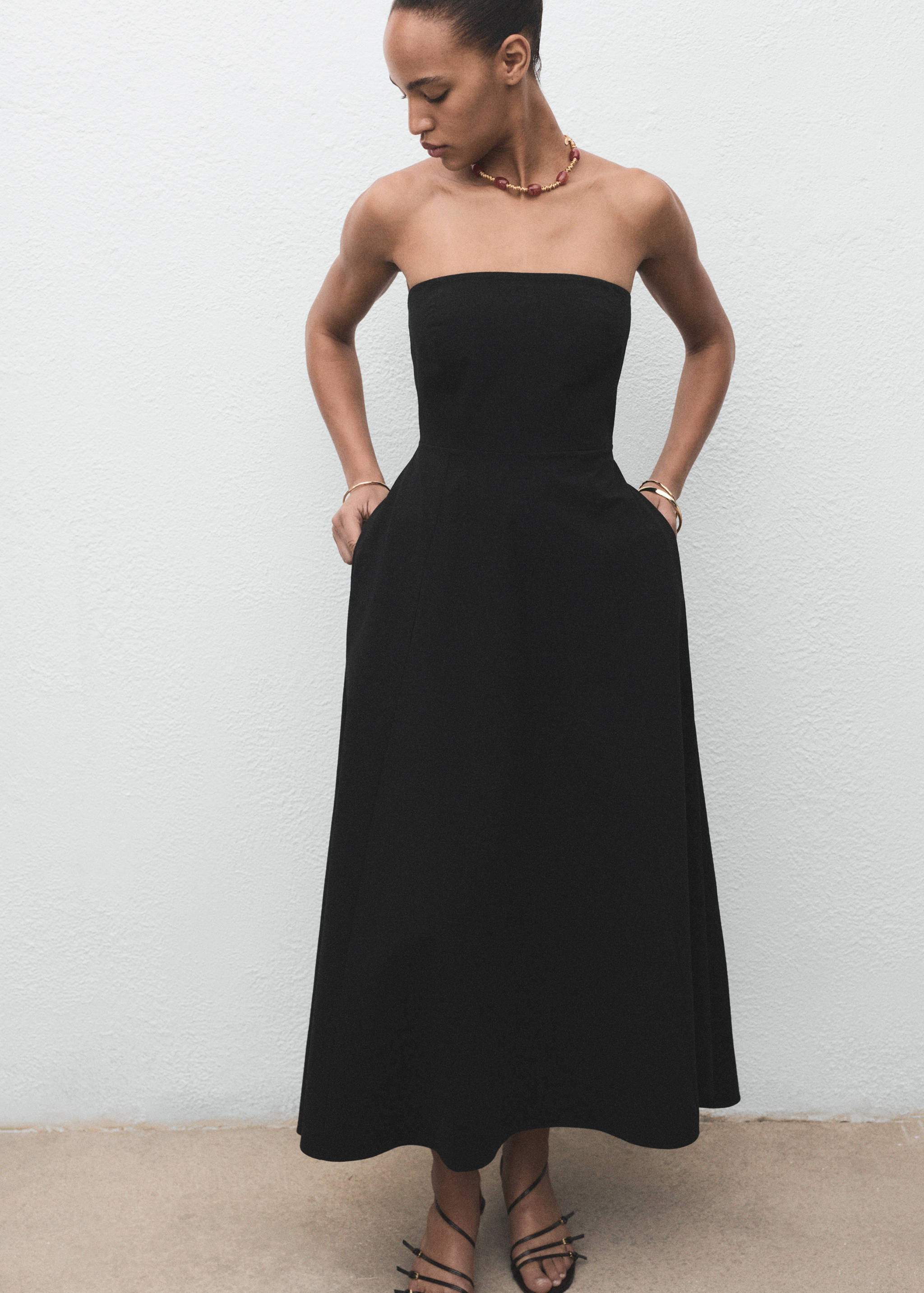 Long strapless dress - Details of the article 1