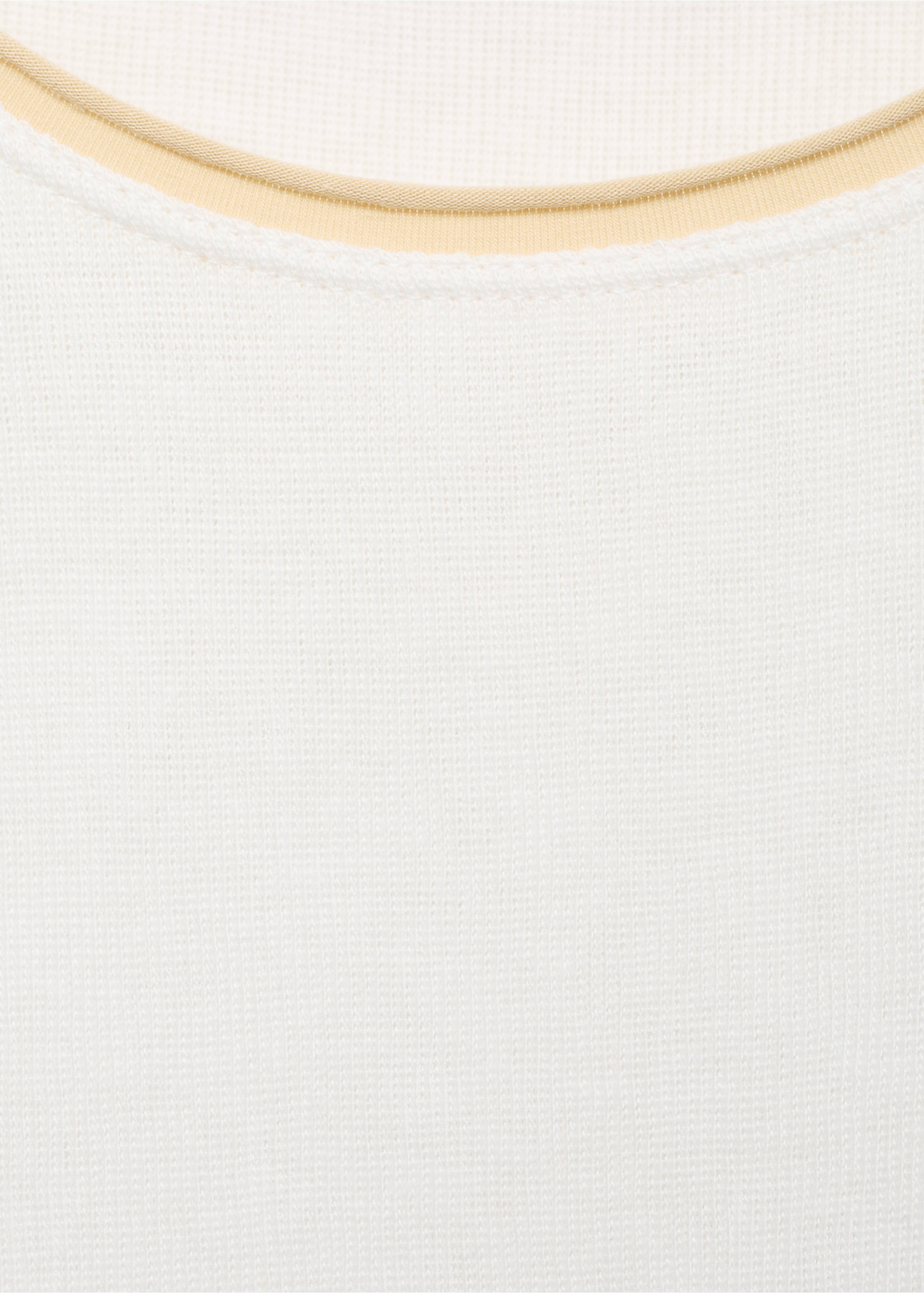 Kombiniertes Baumwoll-T-Shirt - Detail des Artikels 0, Ecru. Ref: 17084093-00.