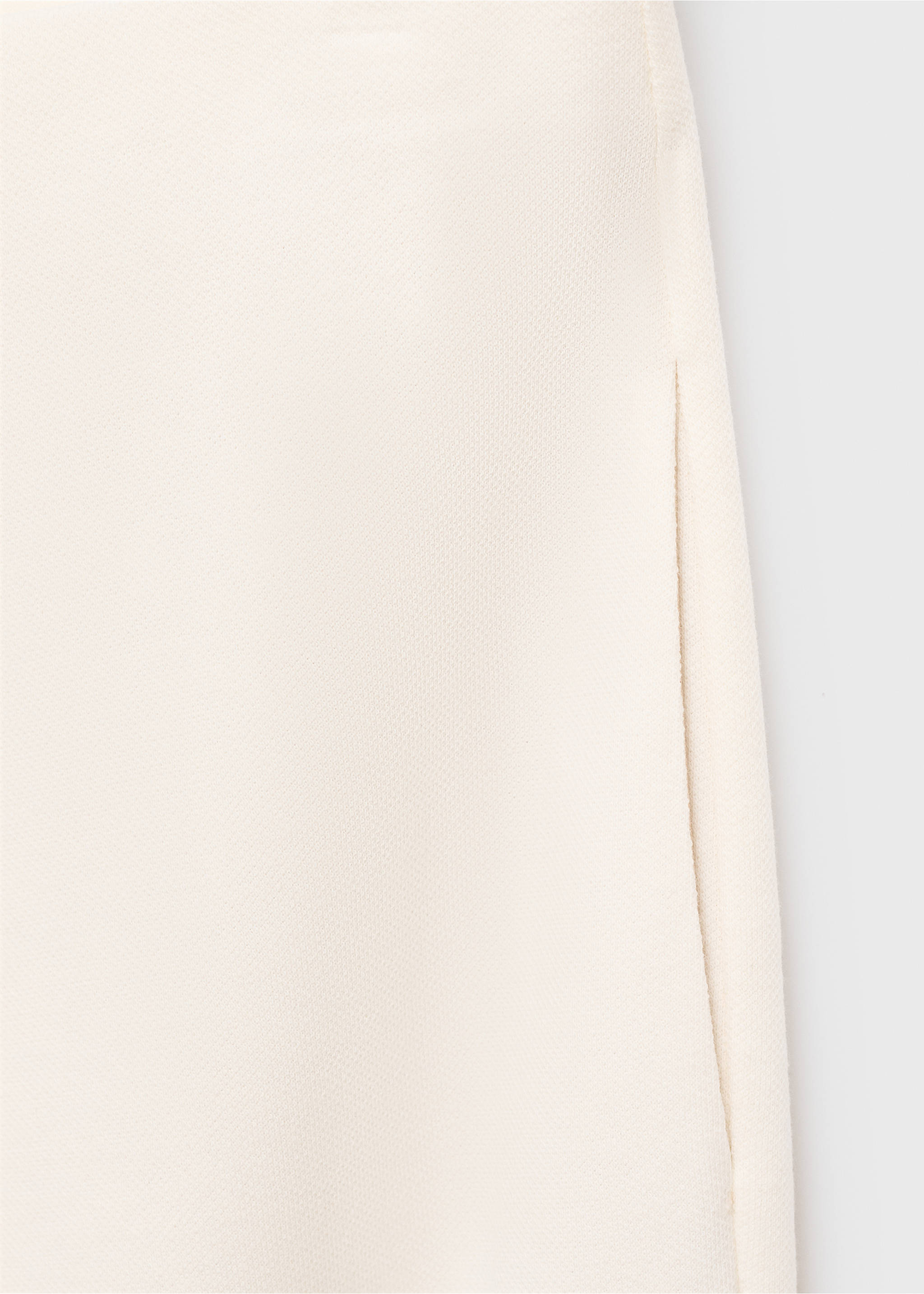 Straight-fit cotton trousers - Details of the article 8, Ecru. Ref: 17084095-00.