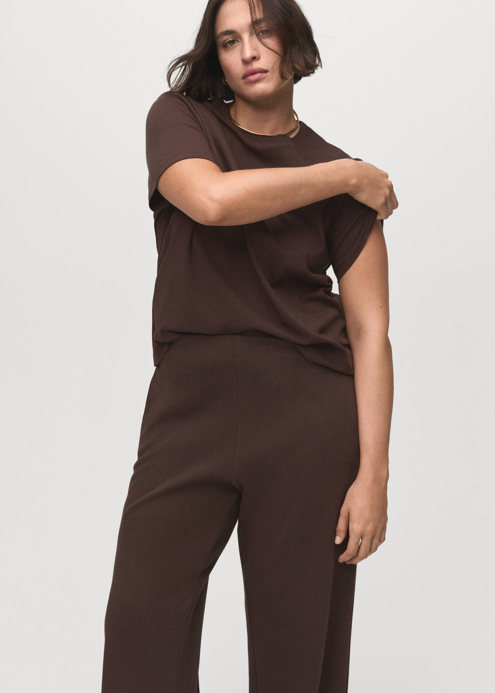 Straight-fit cotton trousers - Details of the article 5