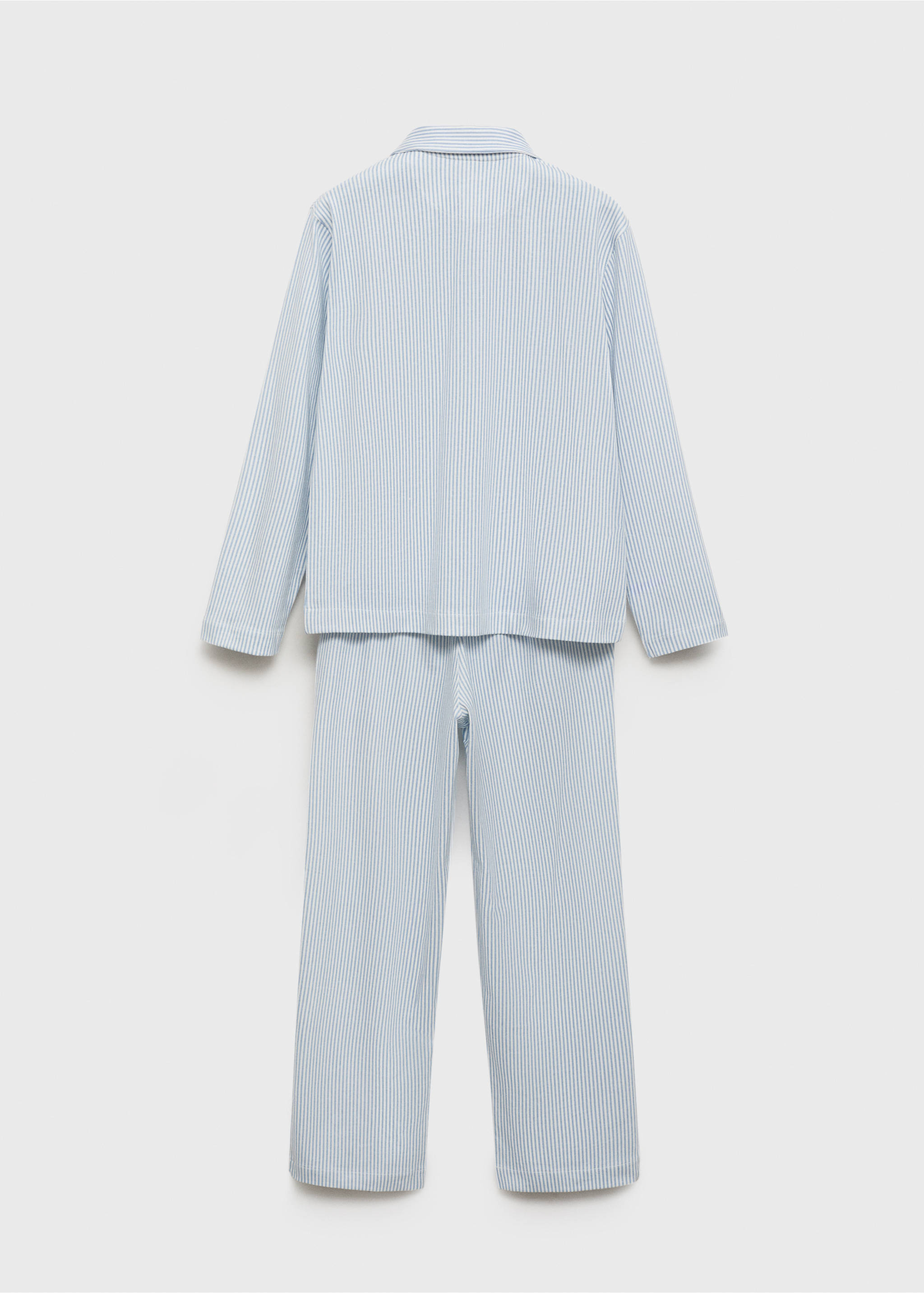 Pack Langer Pyjama - Rückseite des Artikels, Himmelblau. Ref: 17084099-00.