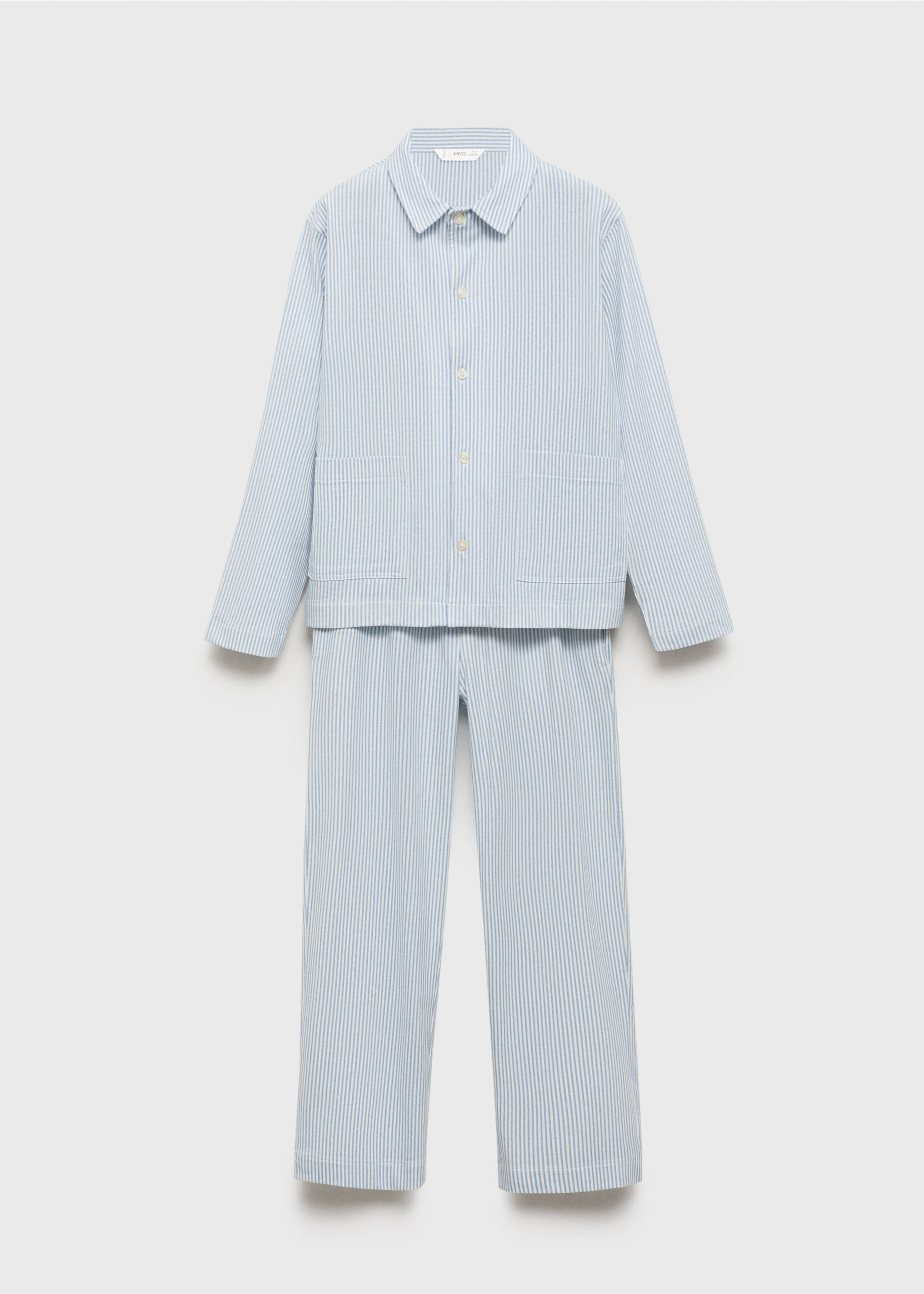 Pack Langer Pyjama - Artikel ohne Model, Himmelblau. Ref: 17084099-00.