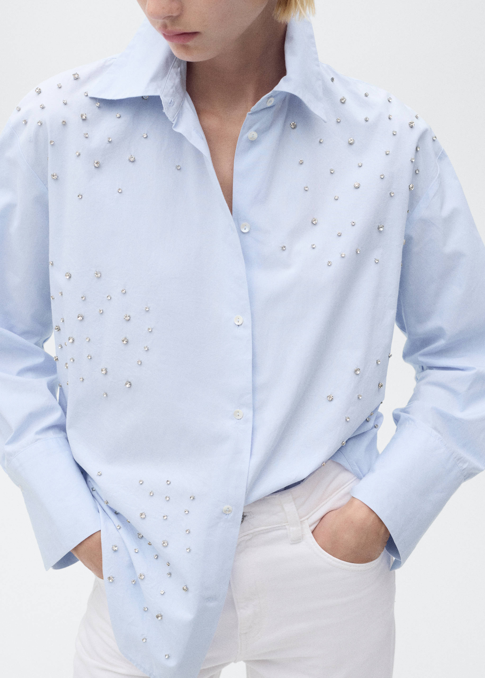 Cotton strass shirt - Medium plane