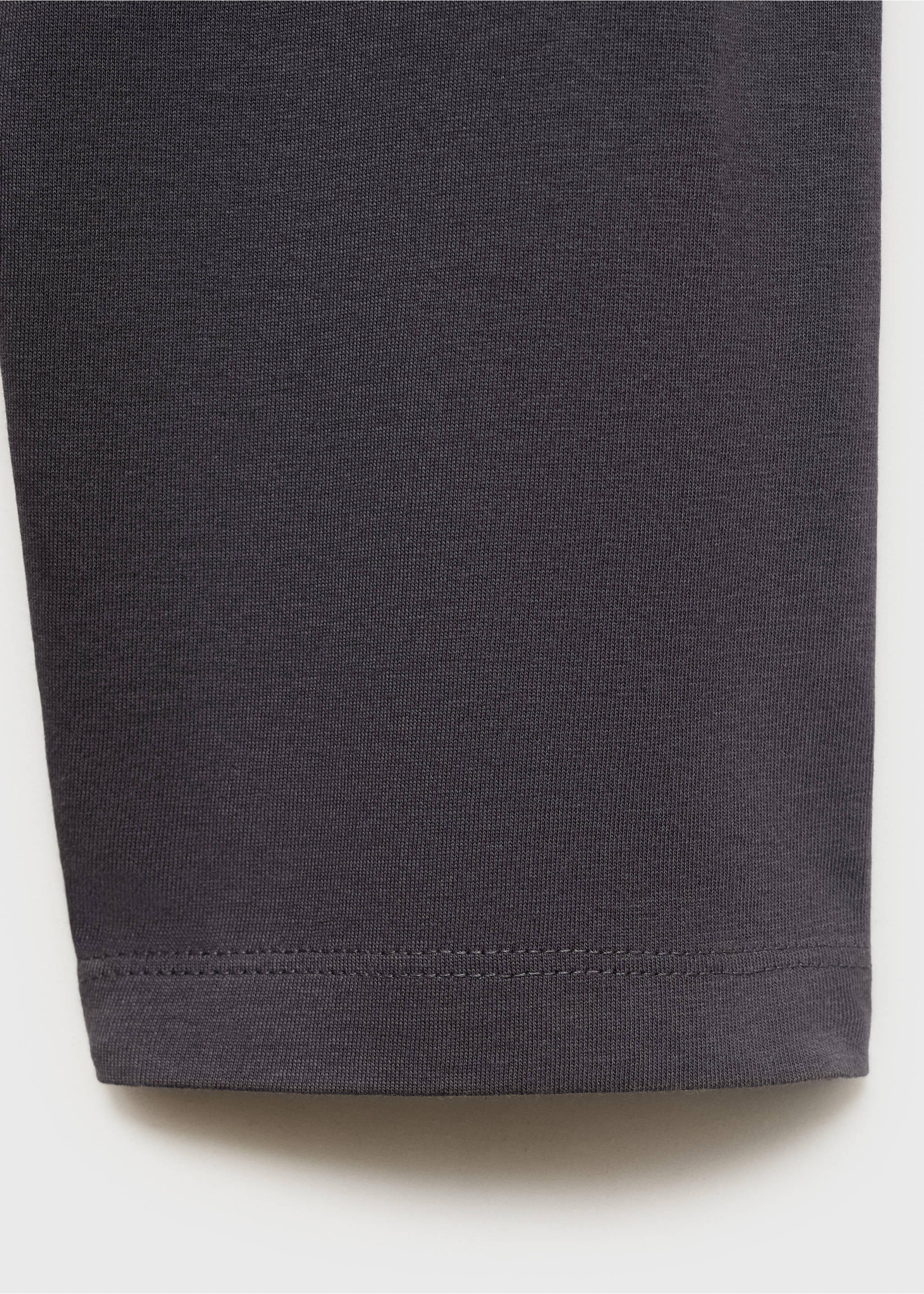 Cotton nightdress with button detail - Details of the article 0, Charcoal. Ref: 17084103-00.