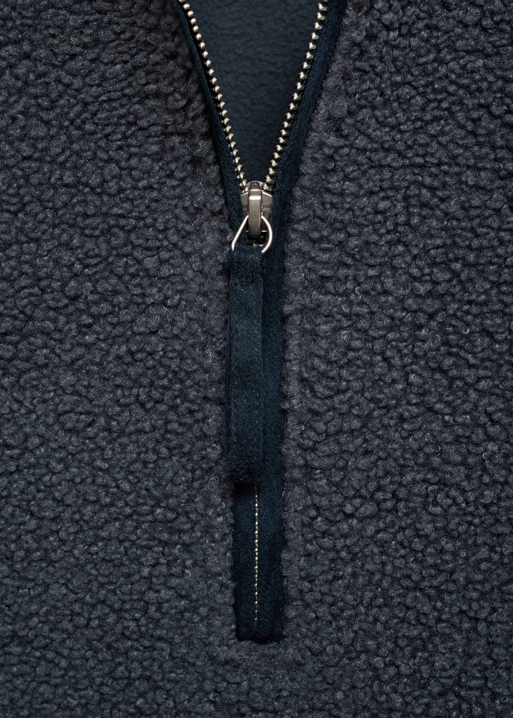 Sweat-shirt effet moutonné fermeture Éclair - Détail de l'article 8