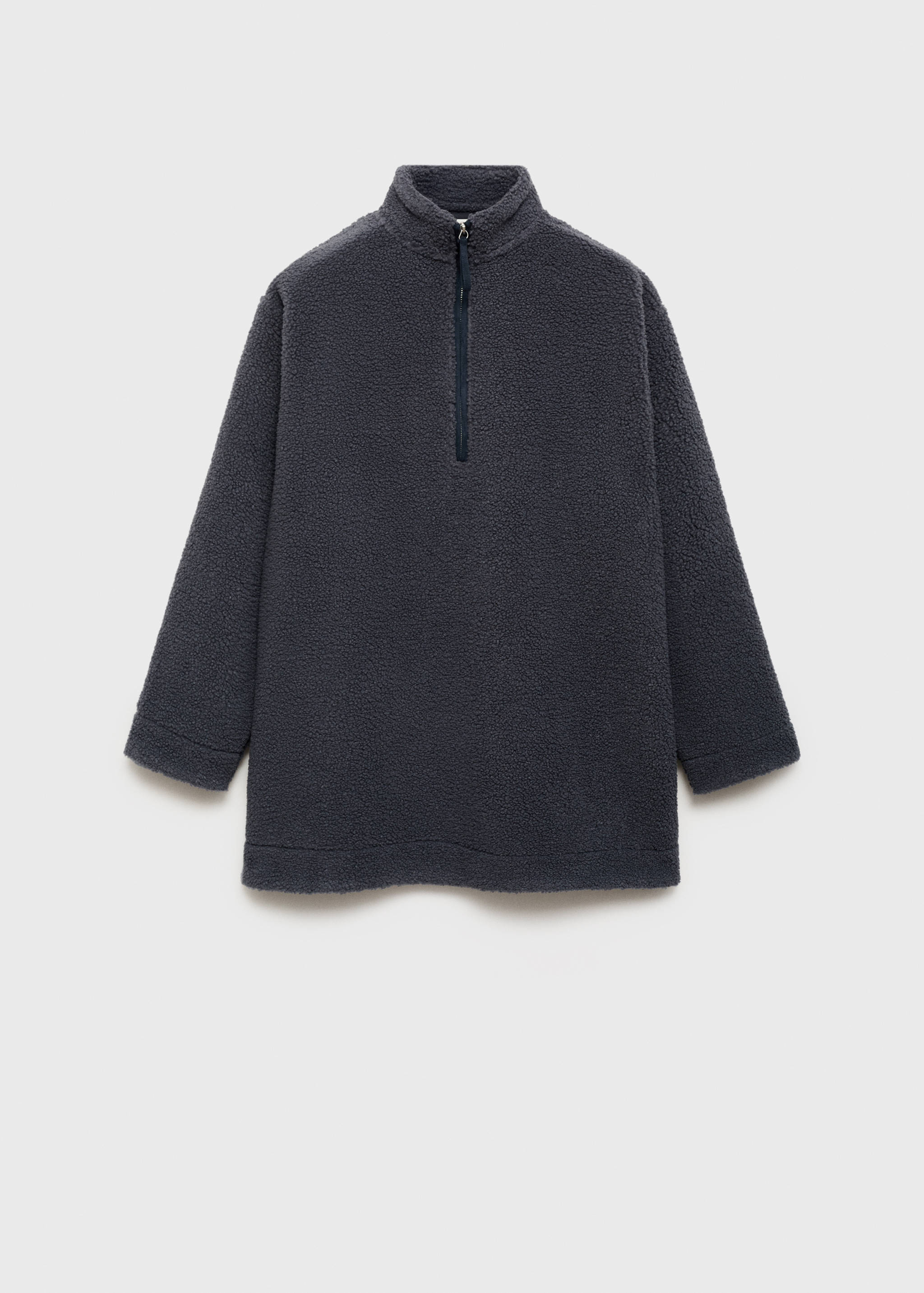 Sweat-shirt effet moutonné fermeture Éclair - Article sans modèle