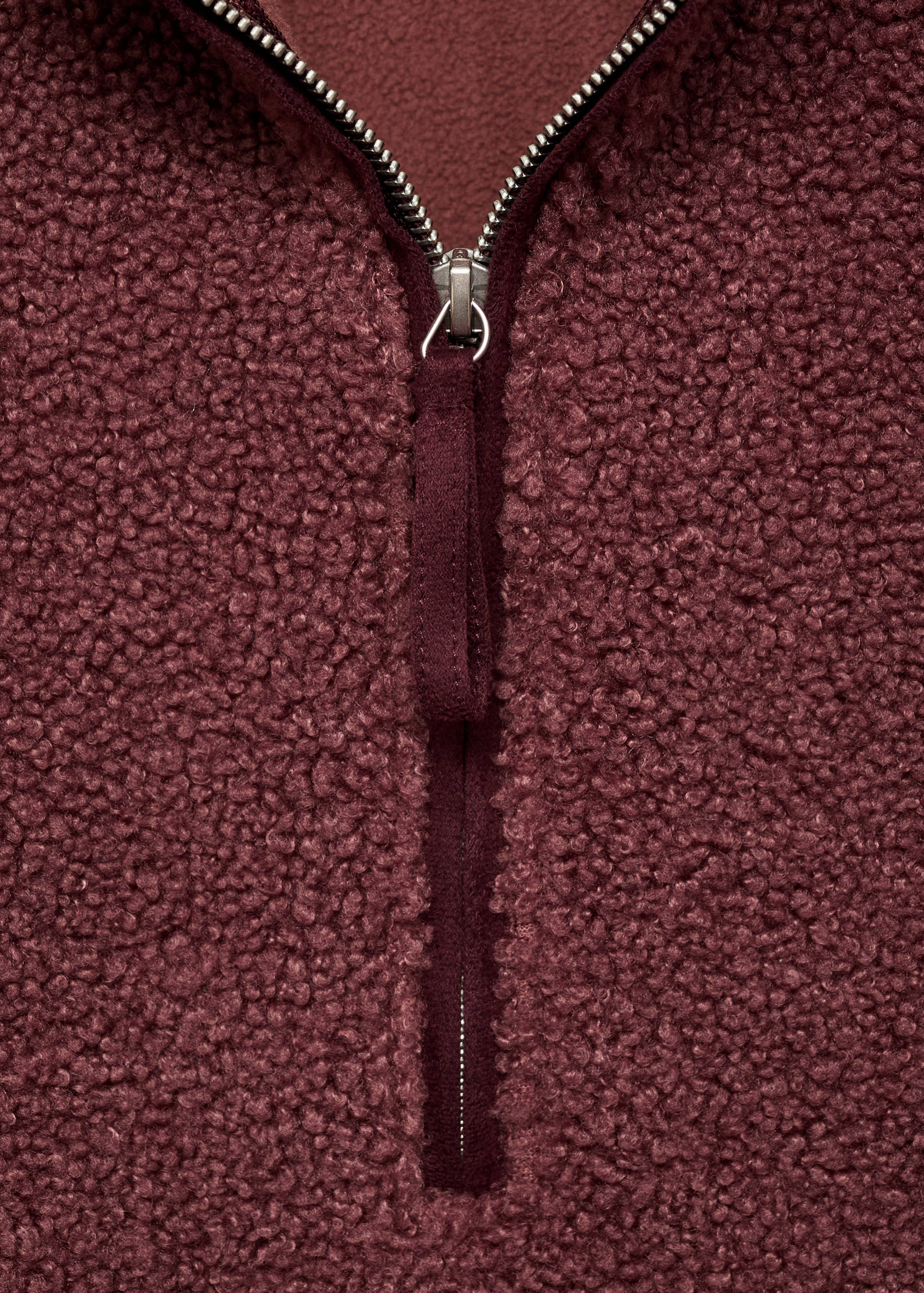 Sweat-shirt effet moutonné fermeture Éclair - Détail de l'article 8