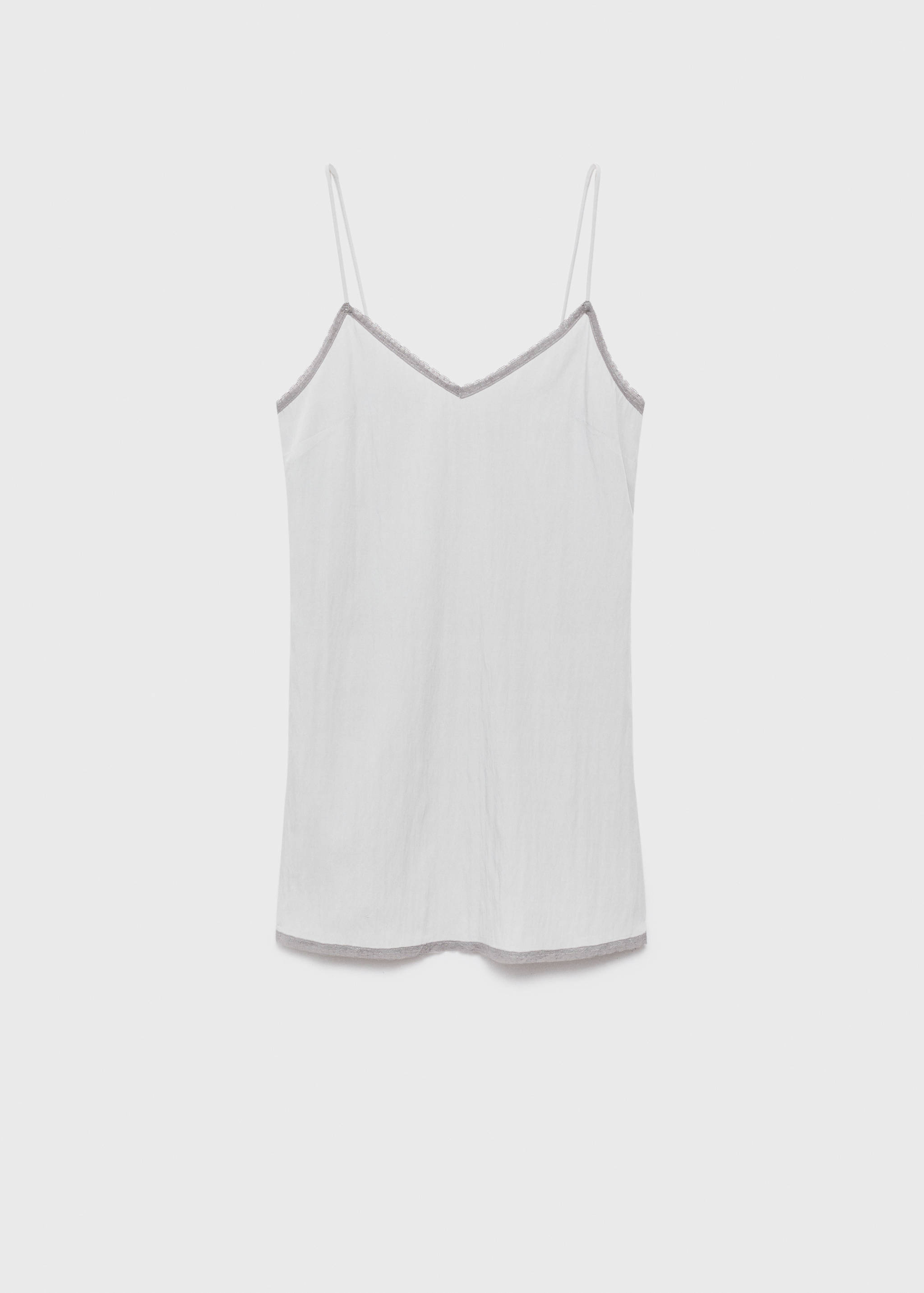 Nattkjole med stropper og blondekant - Artikkel uten modell