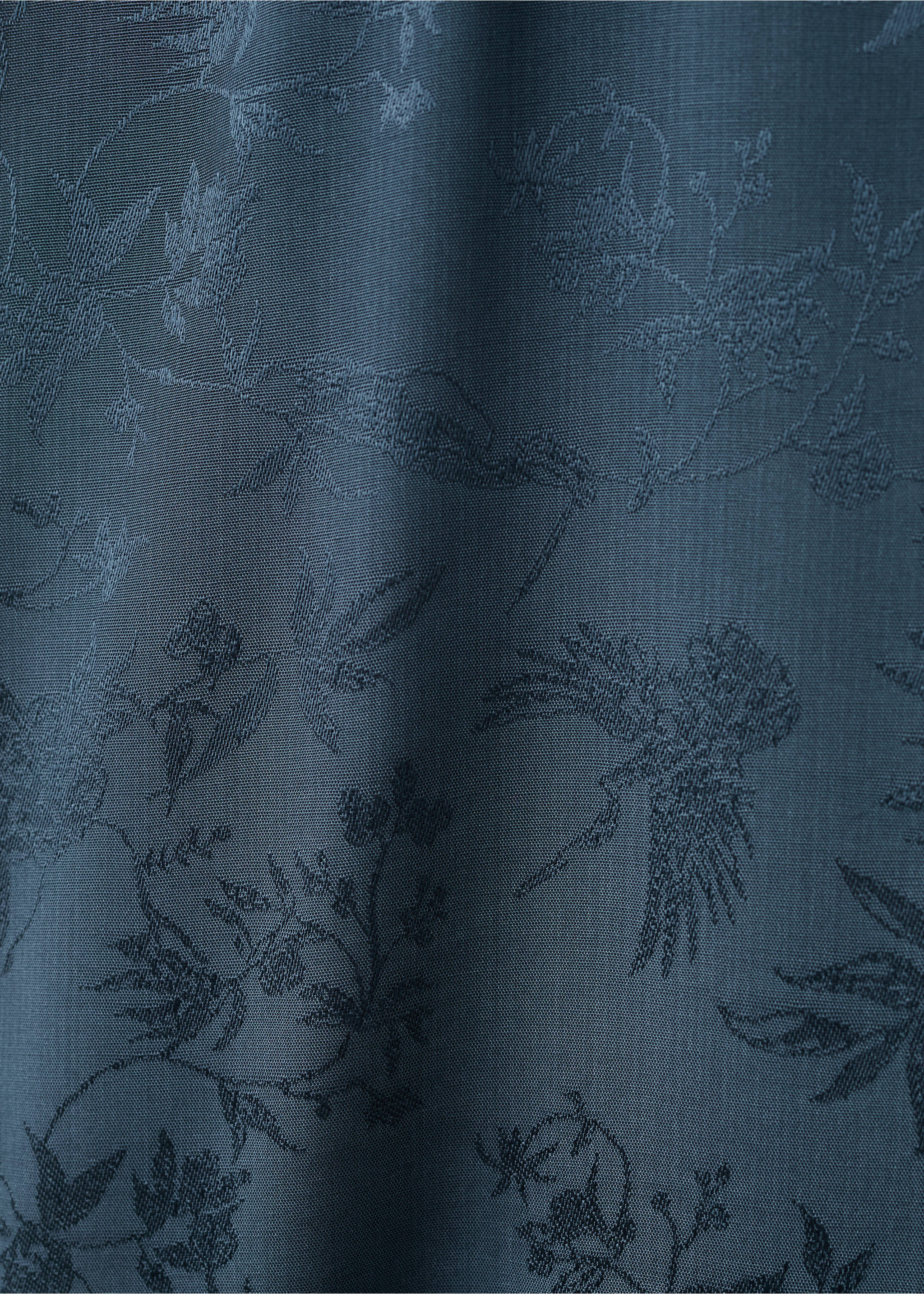 Jacquard satin nightdress - Details of the article 8, Night Blue. Ref: 17084107-00.