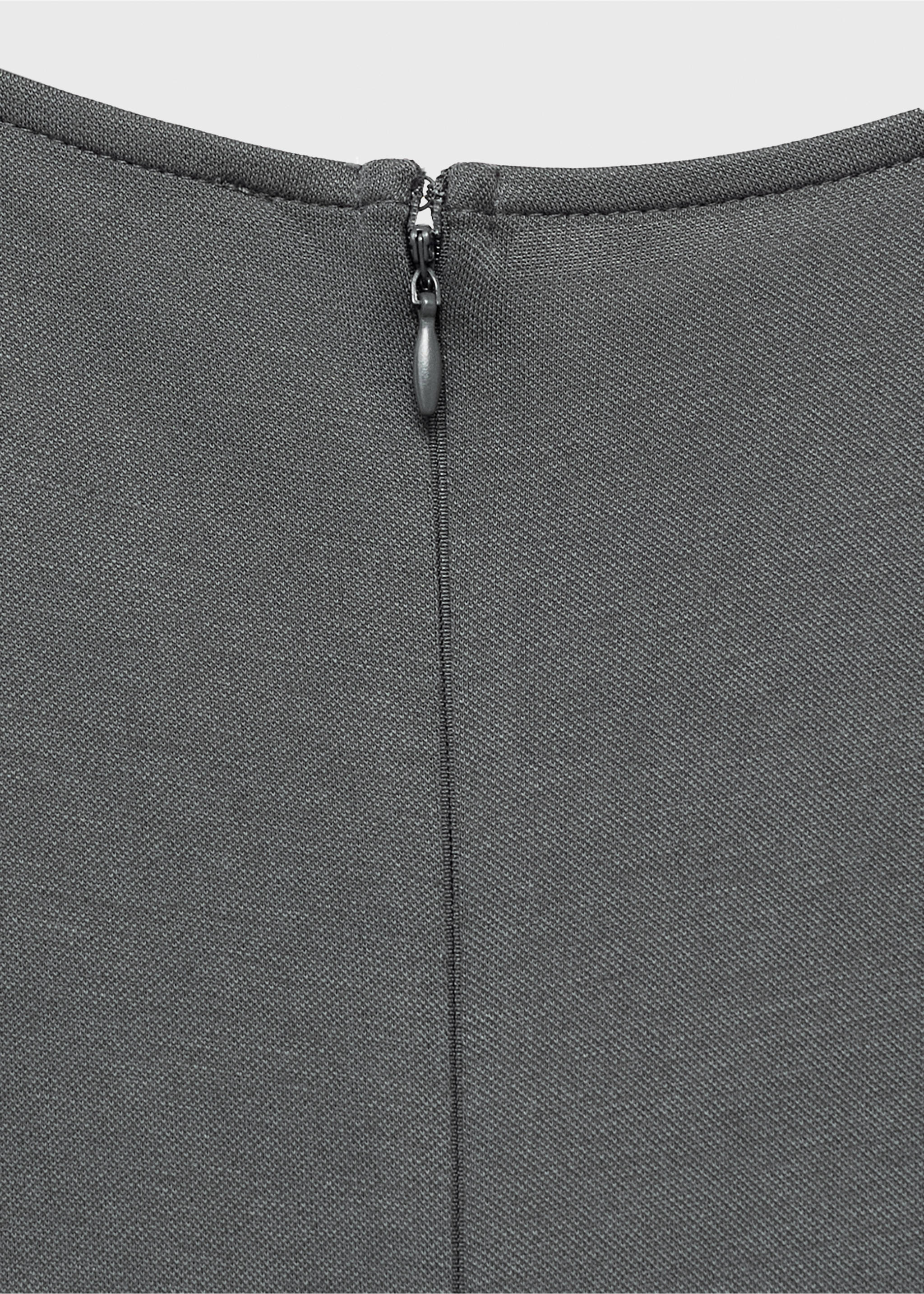 Long jumpsuit with knot - Details of the article 8, Charcoal. Ref: 17084108-00.